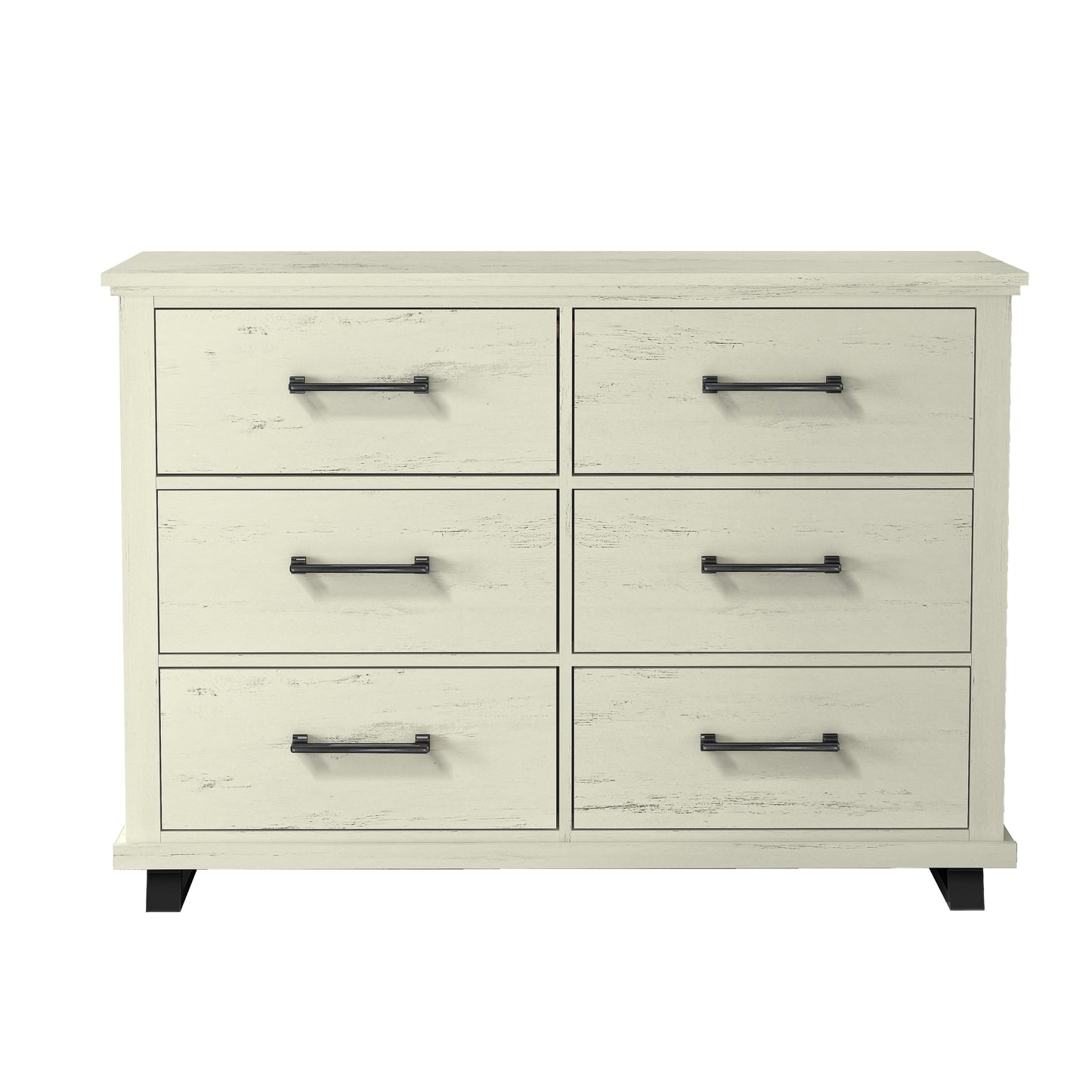 Festivo FDR22226 52" Bedroom Dresser with 6 Drawers-White