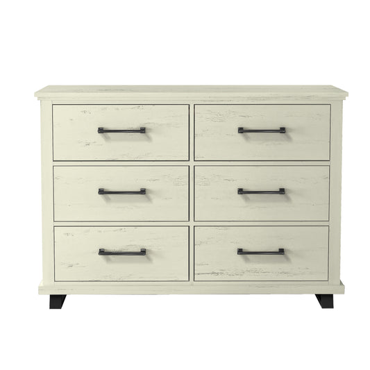 Festivo FDR22226 52" Bedroom Dresser with 6 Drawers-White
