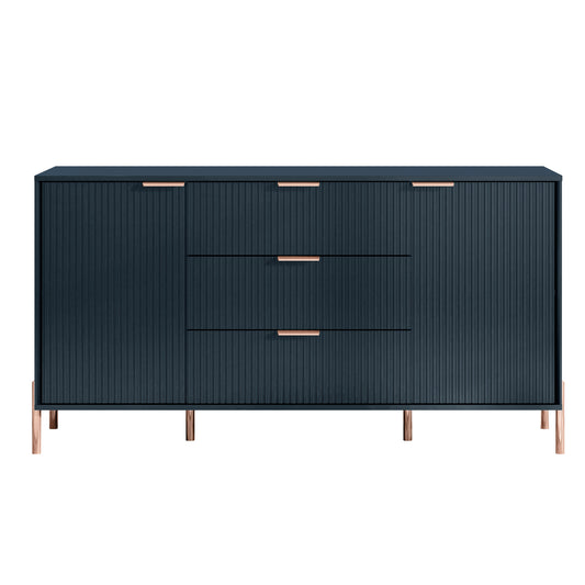 Festivo FDR23143 58" Bedroom Dresser with 3 Drawers-Navy