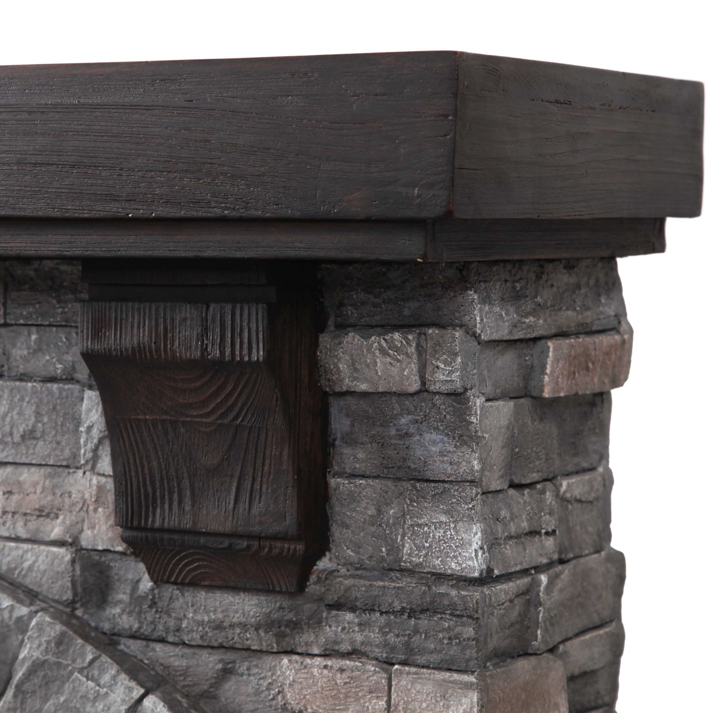 Festivo FFP20121 45" Electric Fireplace Mantel with Faux Brick-Grey