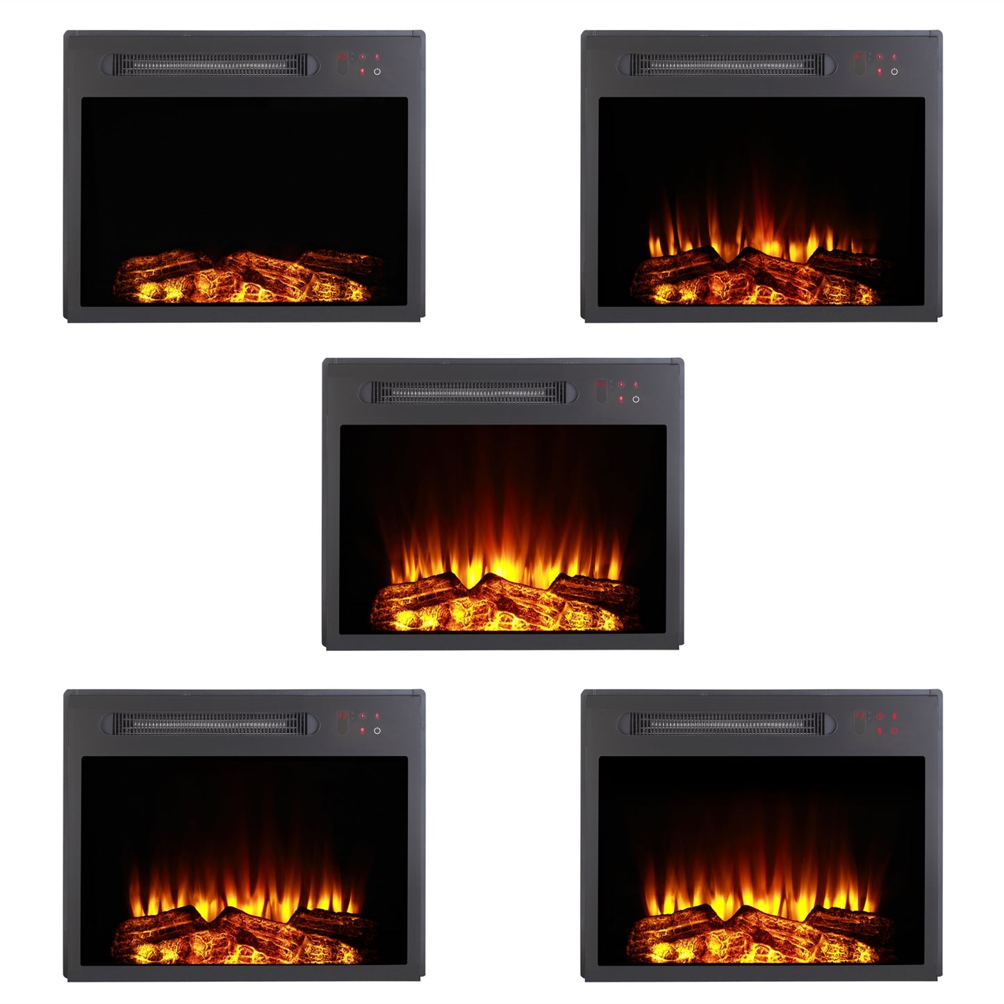 Festivo FFP20121 45" Electric Fireplace Mantel with Faux Brick-Grey