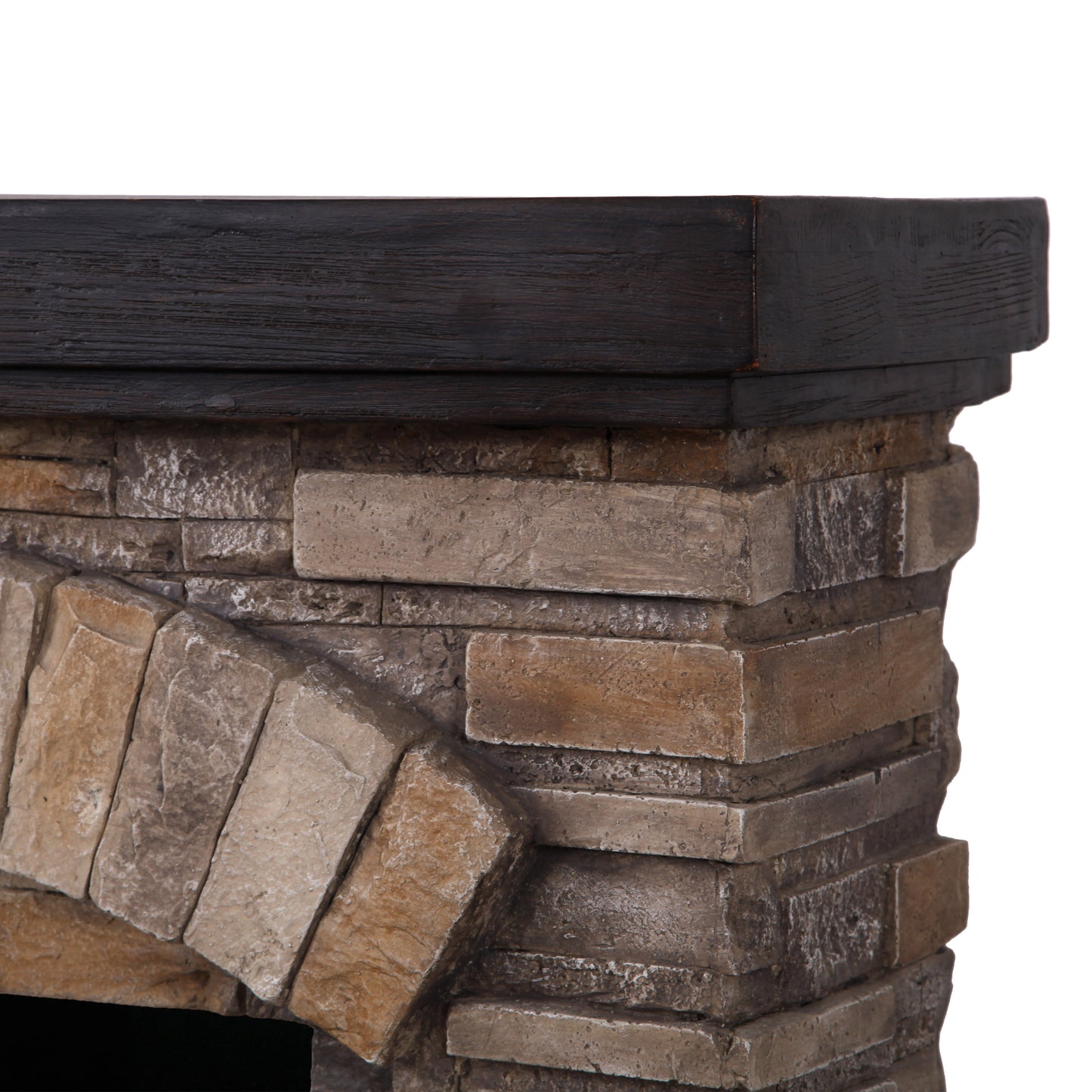 Festivo FFP20131 36" Electric Fireplace Mantel with Faux Brick-Tan