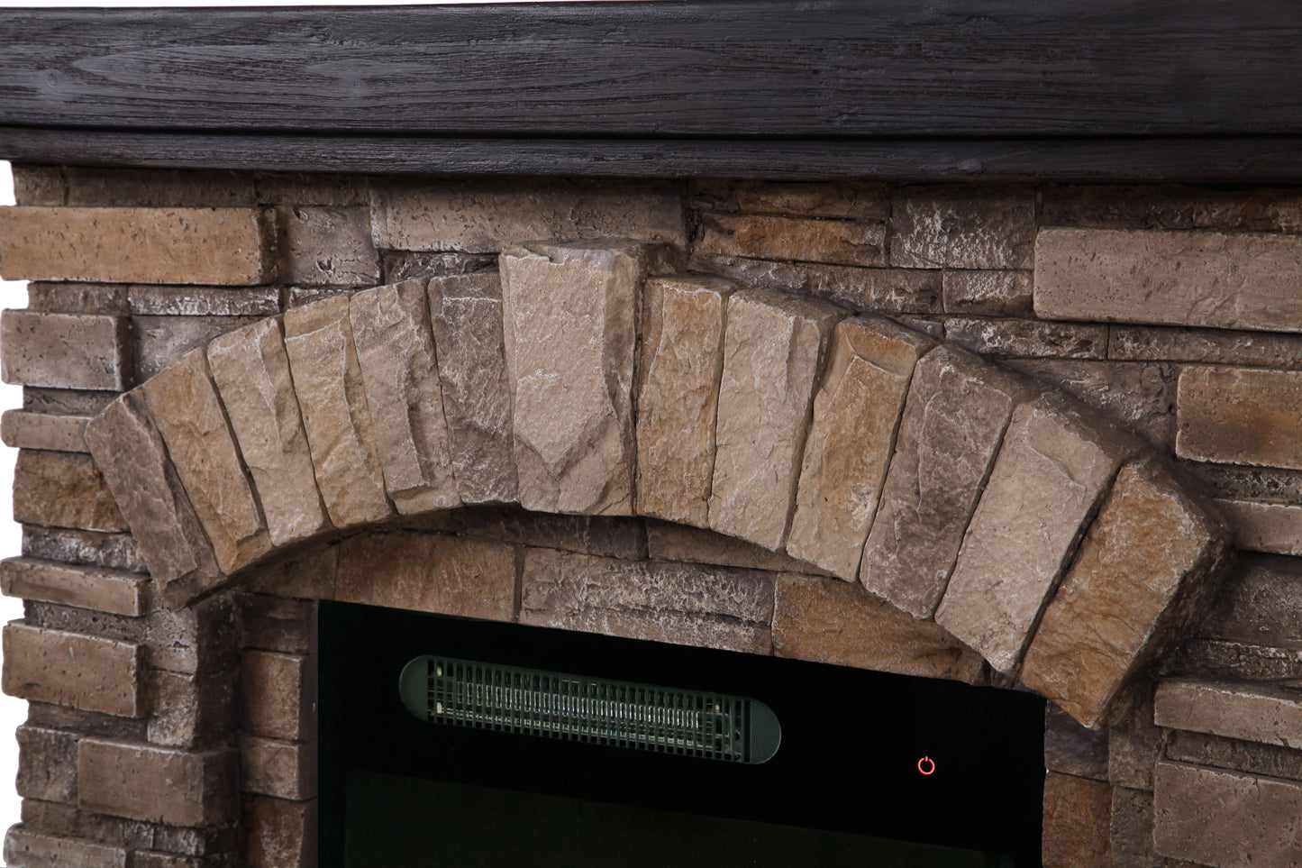 Festivo FFP20131 36" Electric Fireplace Mantel with Faux Brick-Tan