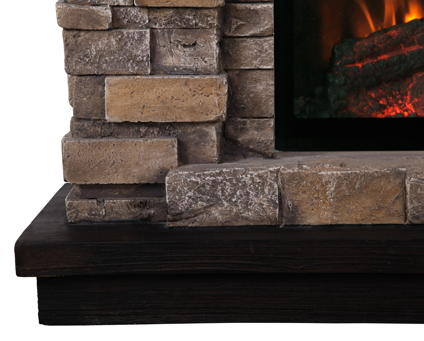 Festivo FFP20131 36" Electric Fireplace Mantel with Faux Brick-Tan