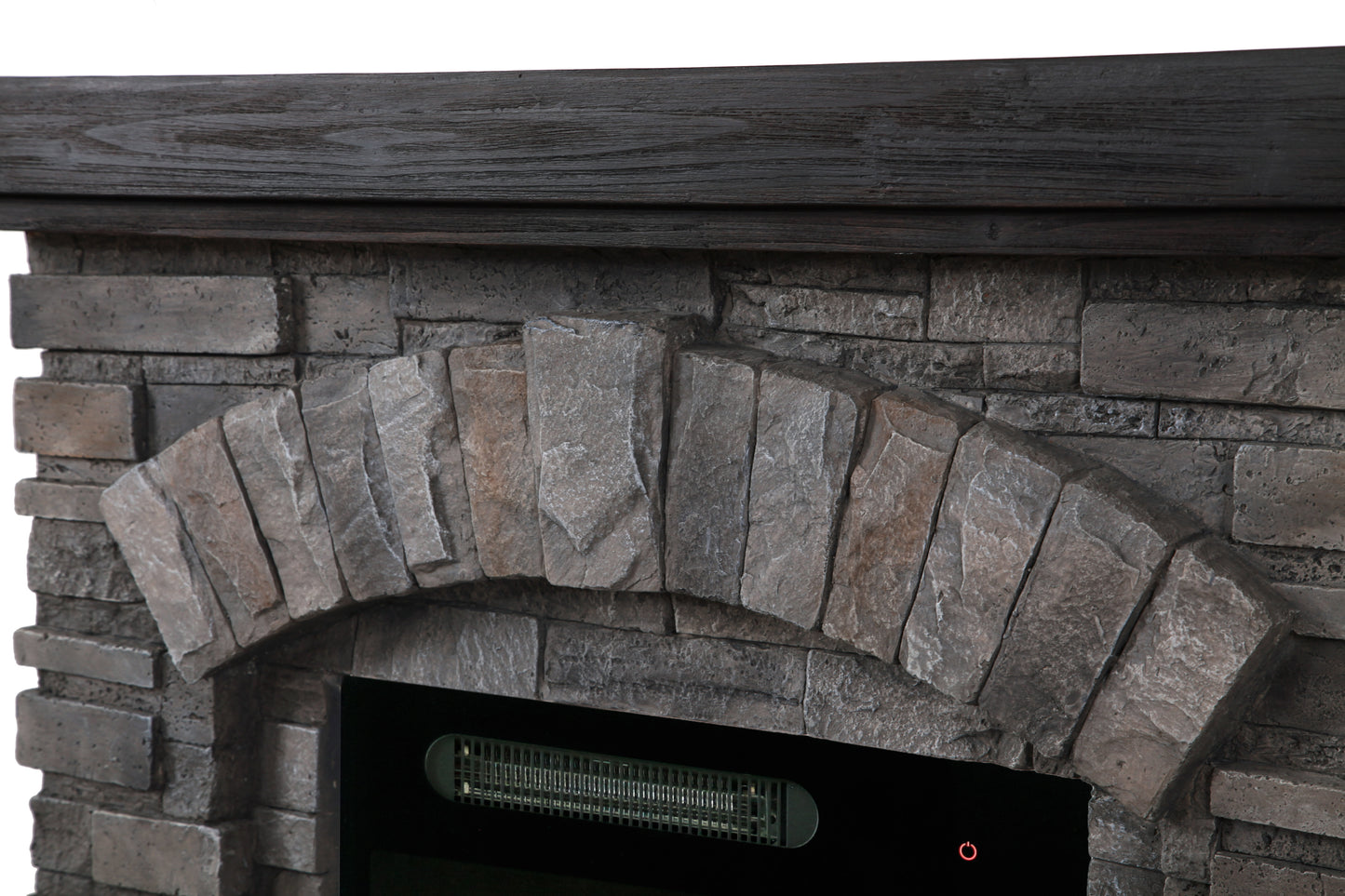 Festivo FFP20141 36" Electric Fireplace Mantel with Faux Brick-Grey