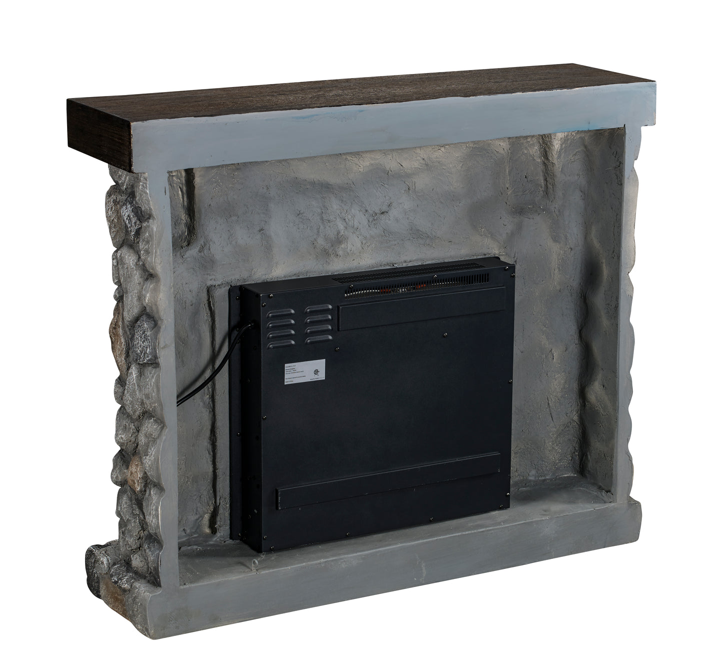 Festivo FFP20151 44" Electric Fireplace Mantel with Faux Brick-Grey