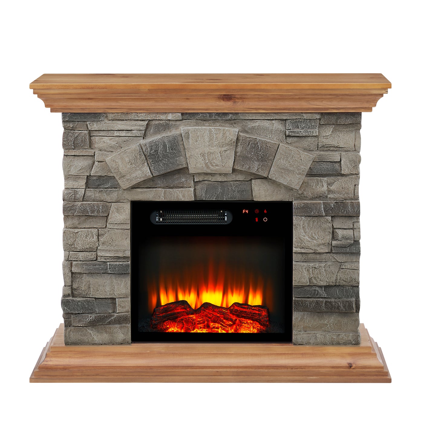 Festivo FFP21233 40" Electric Fireplace Mantel with Faux Brick-Brown
