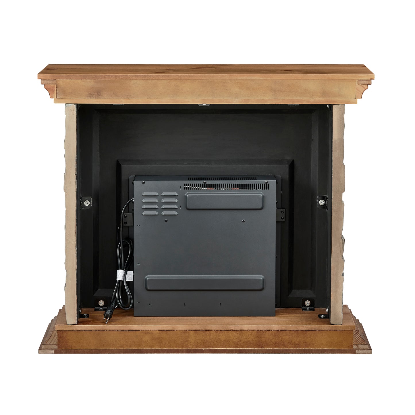 Festivo FFP21233 40" Electric Fireplace Mantel with Faux Brick-Brown