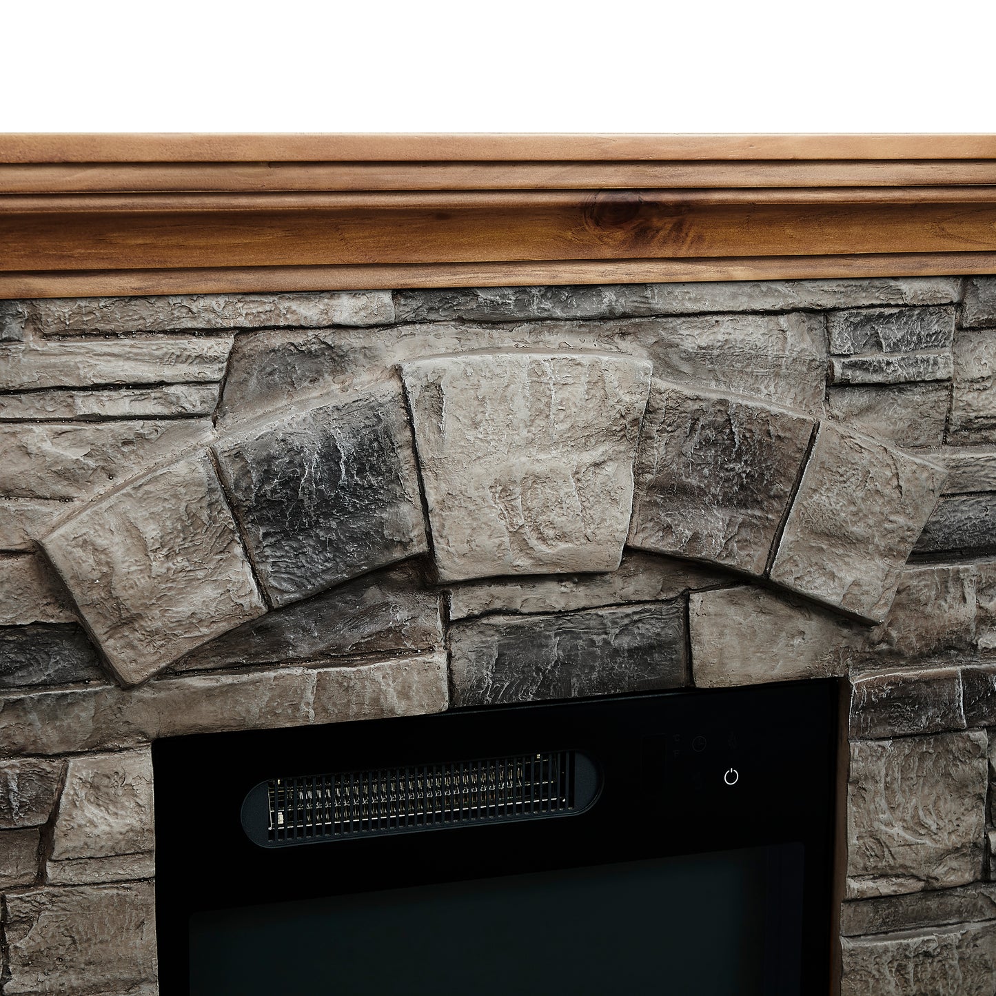 Festivo FFP21233 40" Electric Fireplace Mantel with Faux Brick-Brown