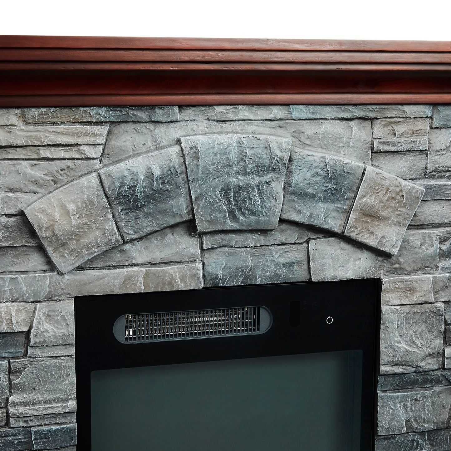 Festivo FFP21234 40" Electric Fireplace Mantel with Faux Brick-Grey