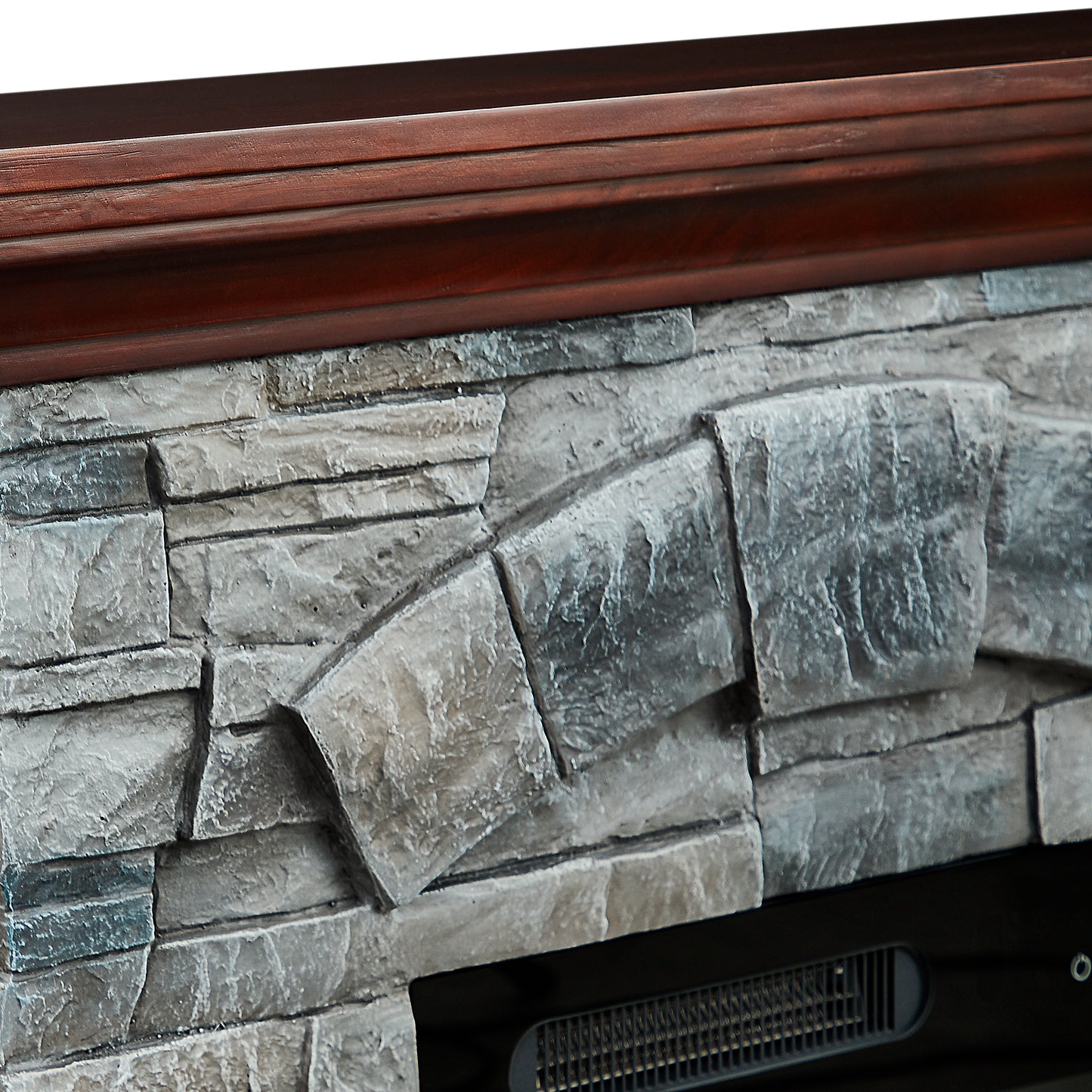 Festivo FFP21234 40" Electric Fireplace Mantel with Faux Brick-Grey