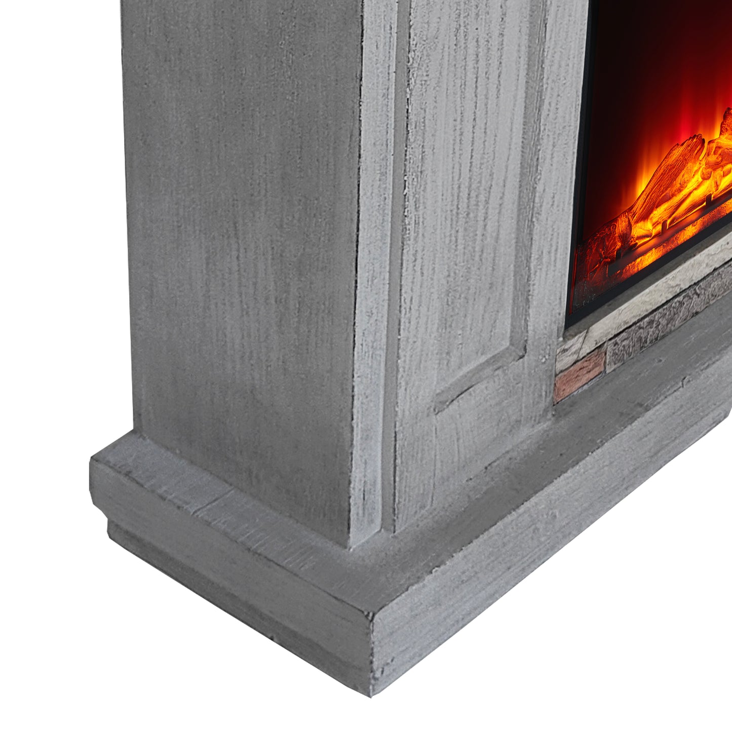 Festivo FFP22190 48" Electric Fireplace Mantel with Faux Brick-Grey