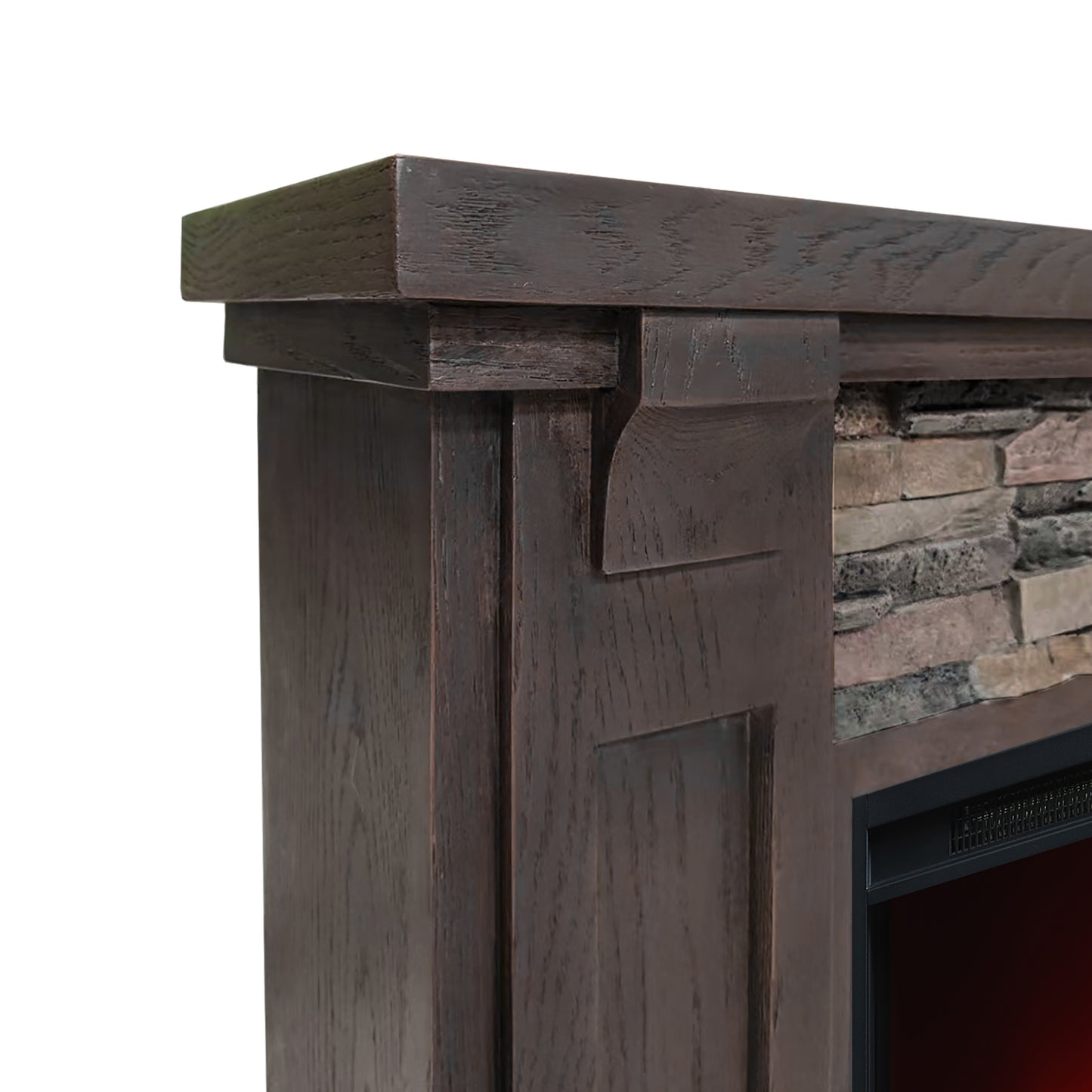 Festivo FFP22191 48" Electric Fireplace Mantel with Faux Brick-Brown