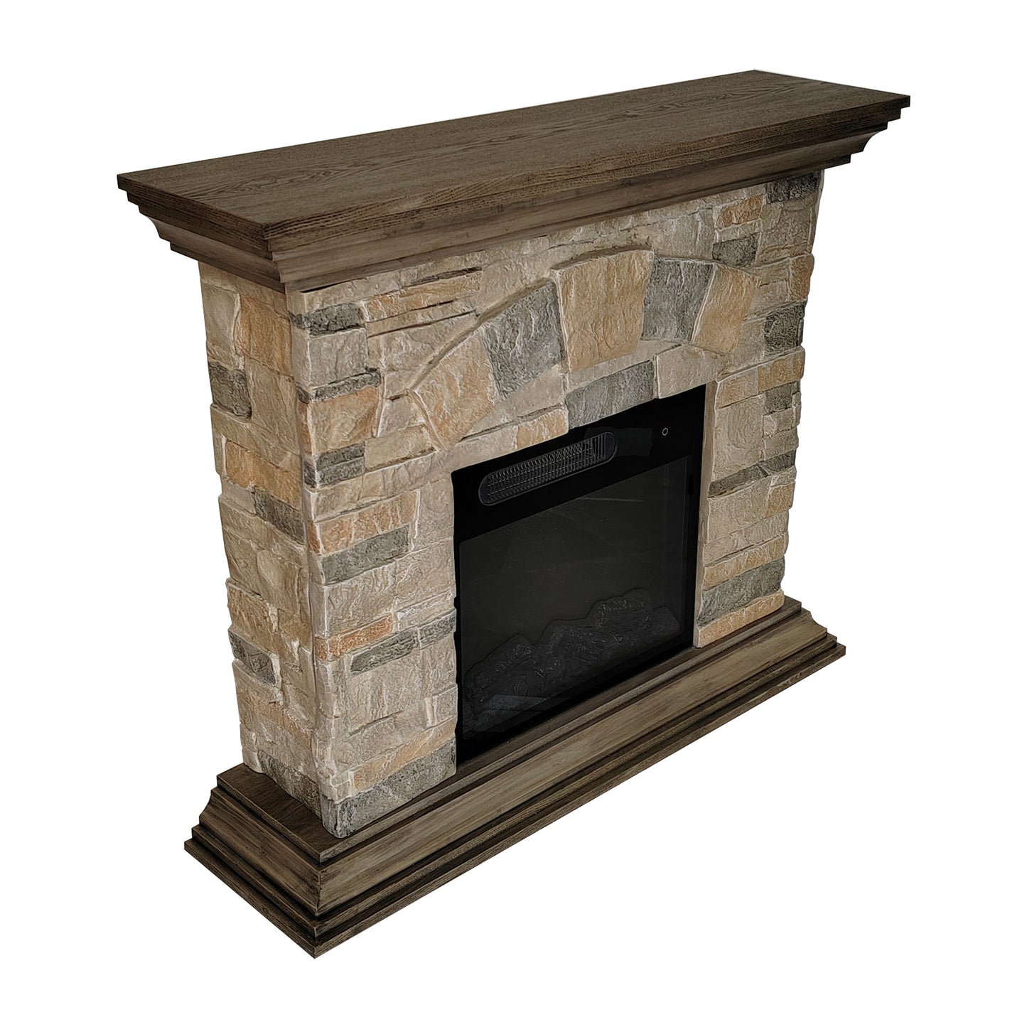 Festivo FFP23238 40" Electric Fireplace Mantel with Faux Brick-Muddy