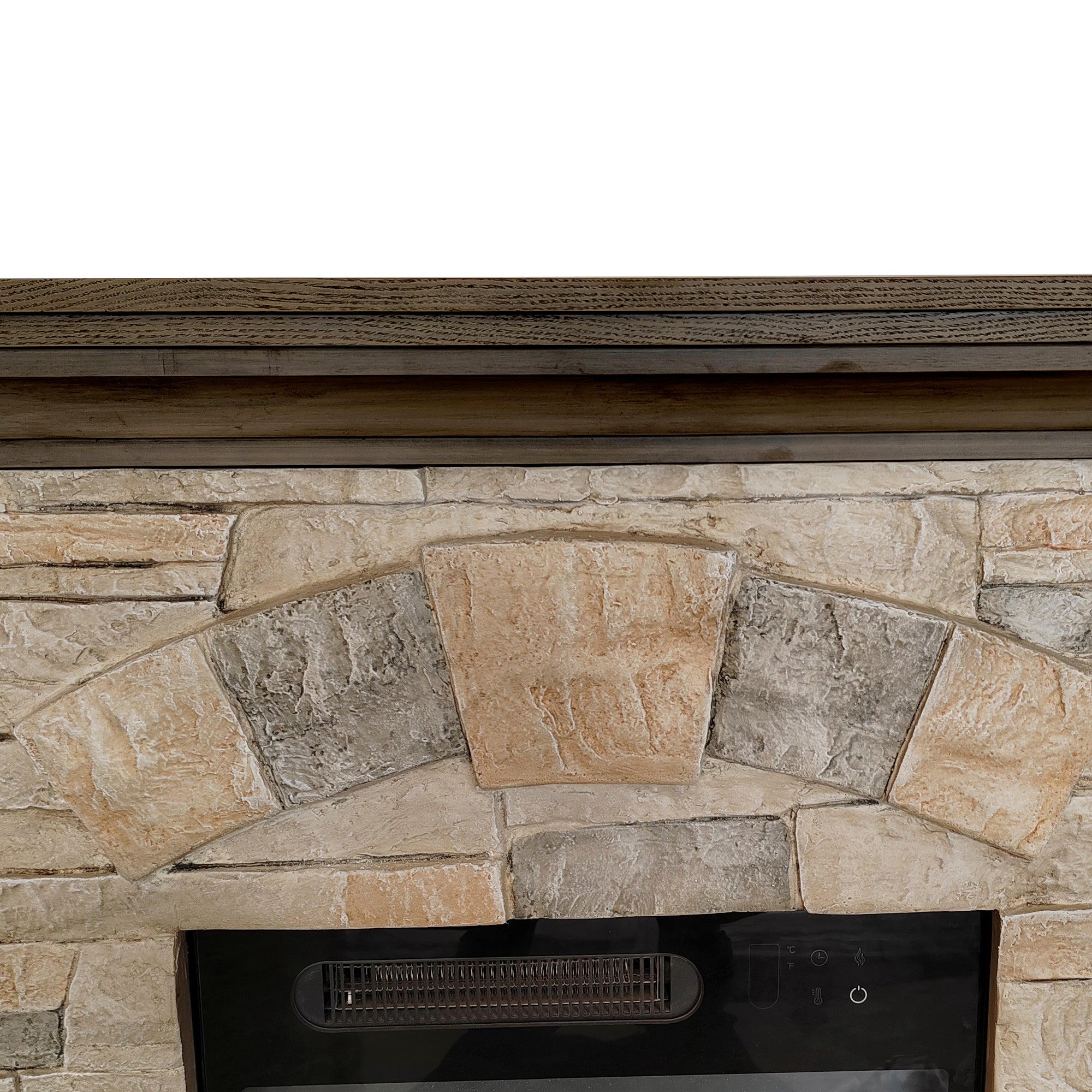 Festivo FFP23238 40" Electric Fireplace Mantel with Faux Brick-Muddy - Thumbnail 5