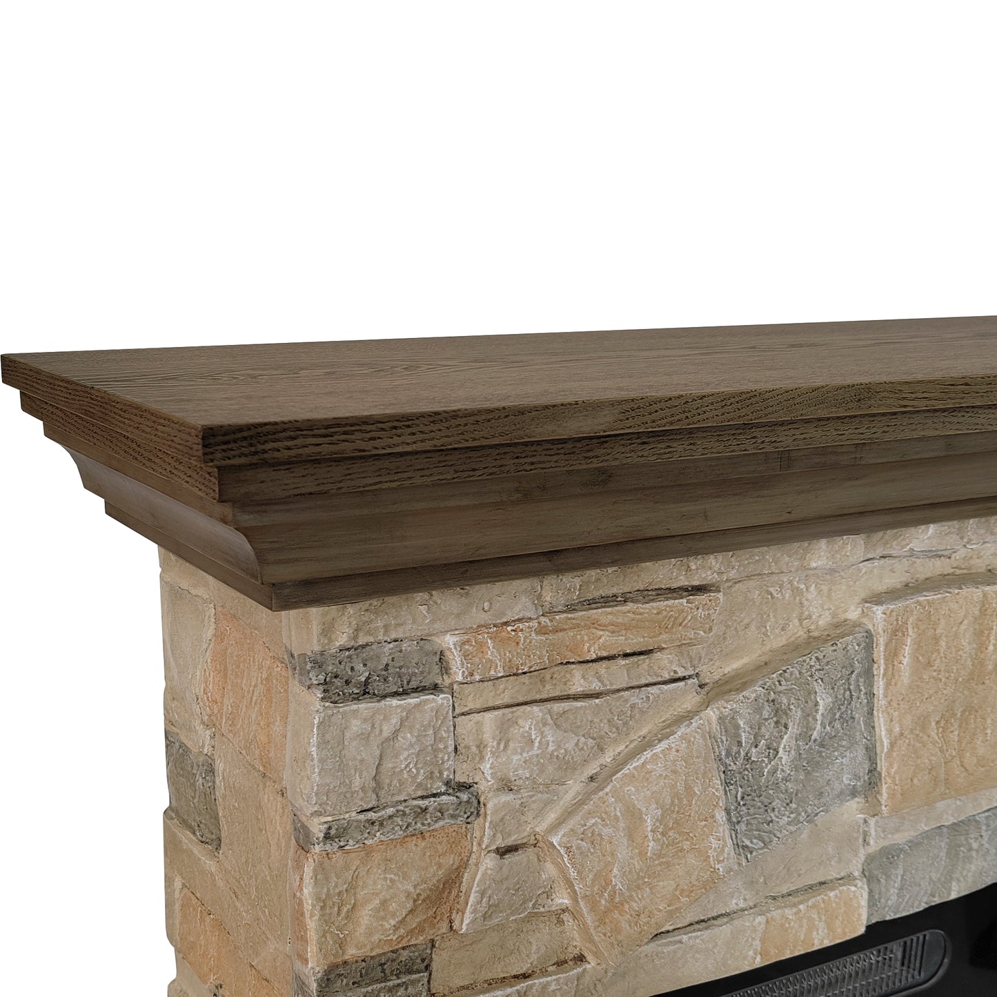 Festivo FFP23238 40" Electric Fireplace Mantel with Faux Brick-Muddy