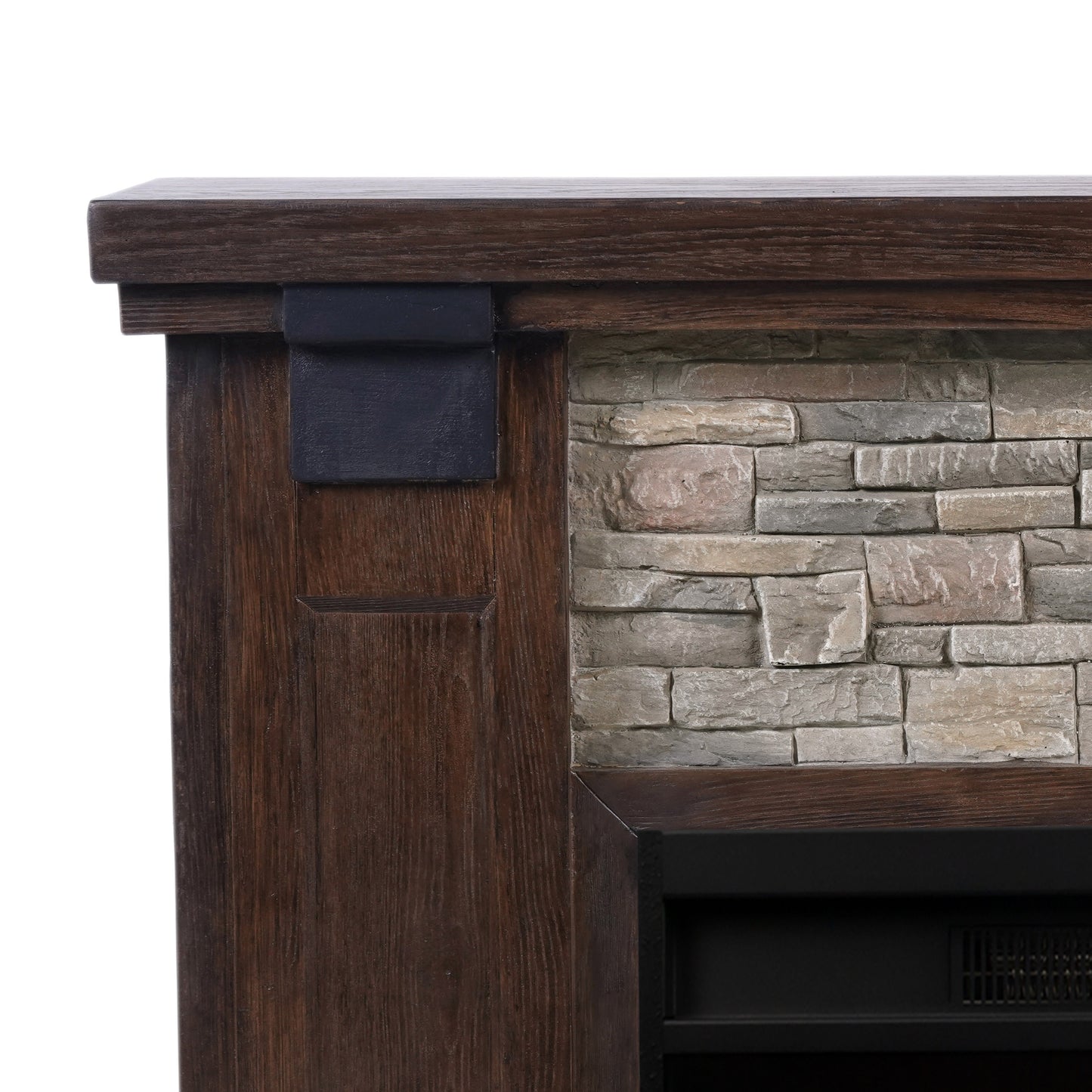 Festivo FFP23611 48" Electric Fireplace Mantel with Faux Brick-Brown