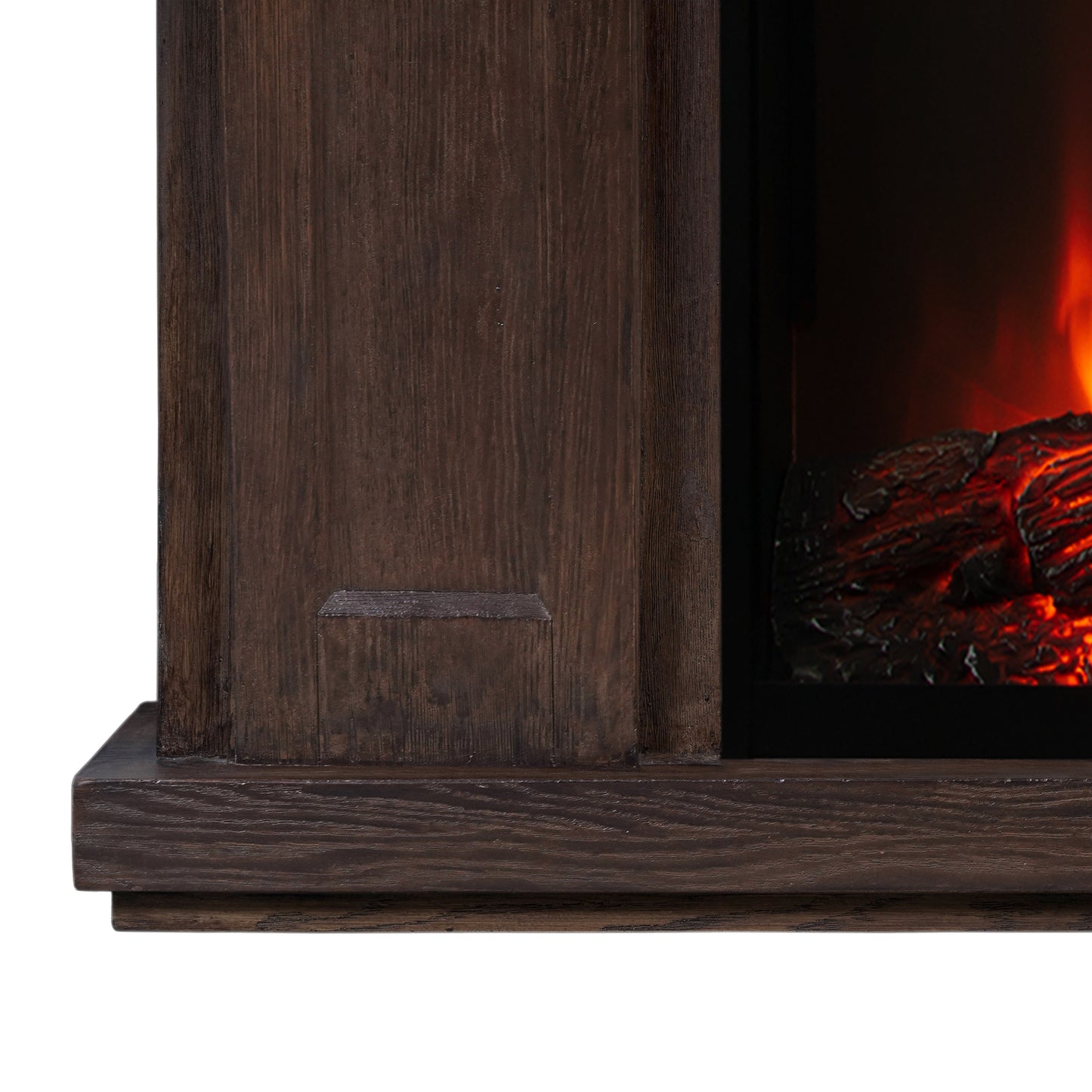 Festivo FFP23611 48" Electric Fireplace Mantel with Faux Brick-Brown
