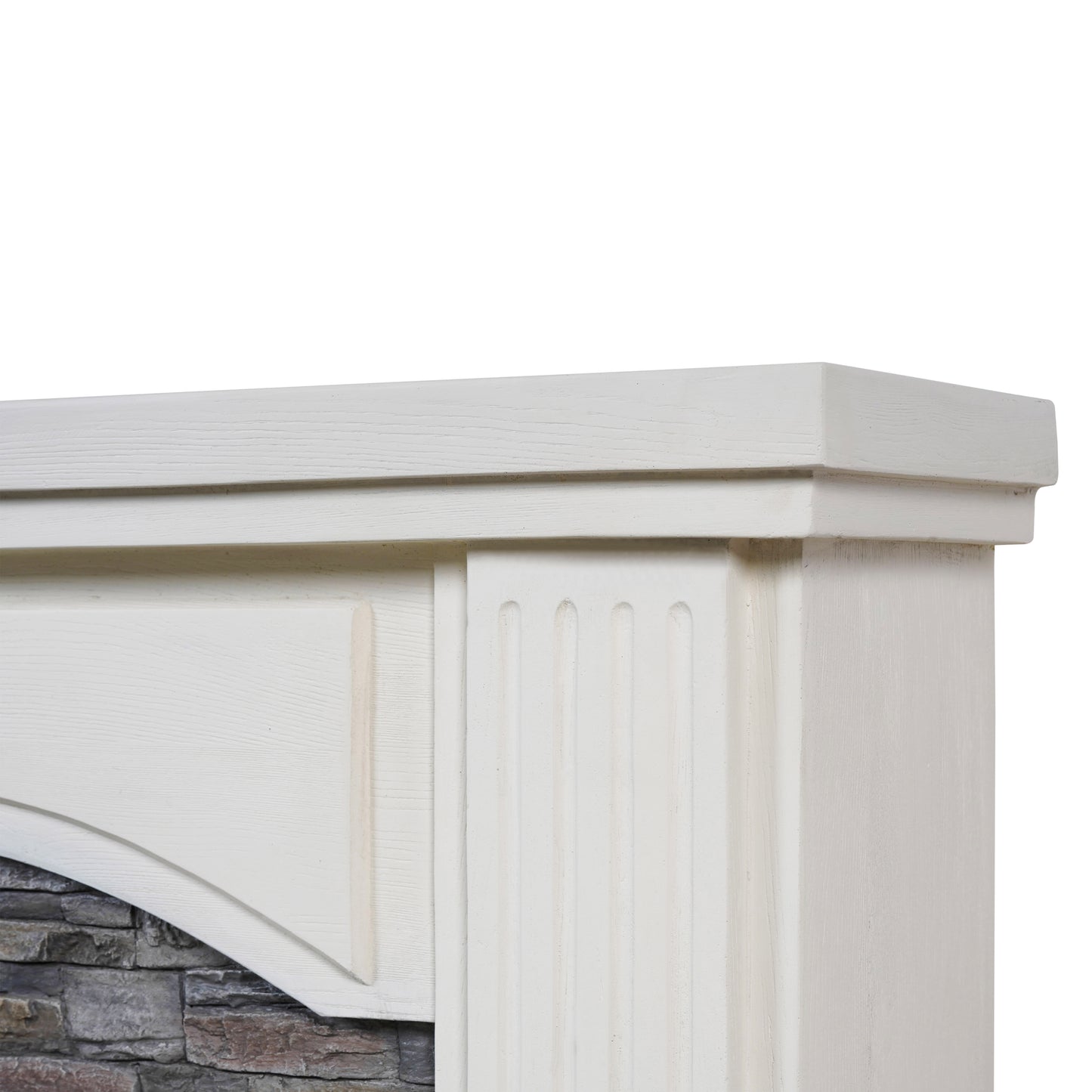 Festivo FFP23617 48" Electric Fireplace Mantel with Faux Brick-White