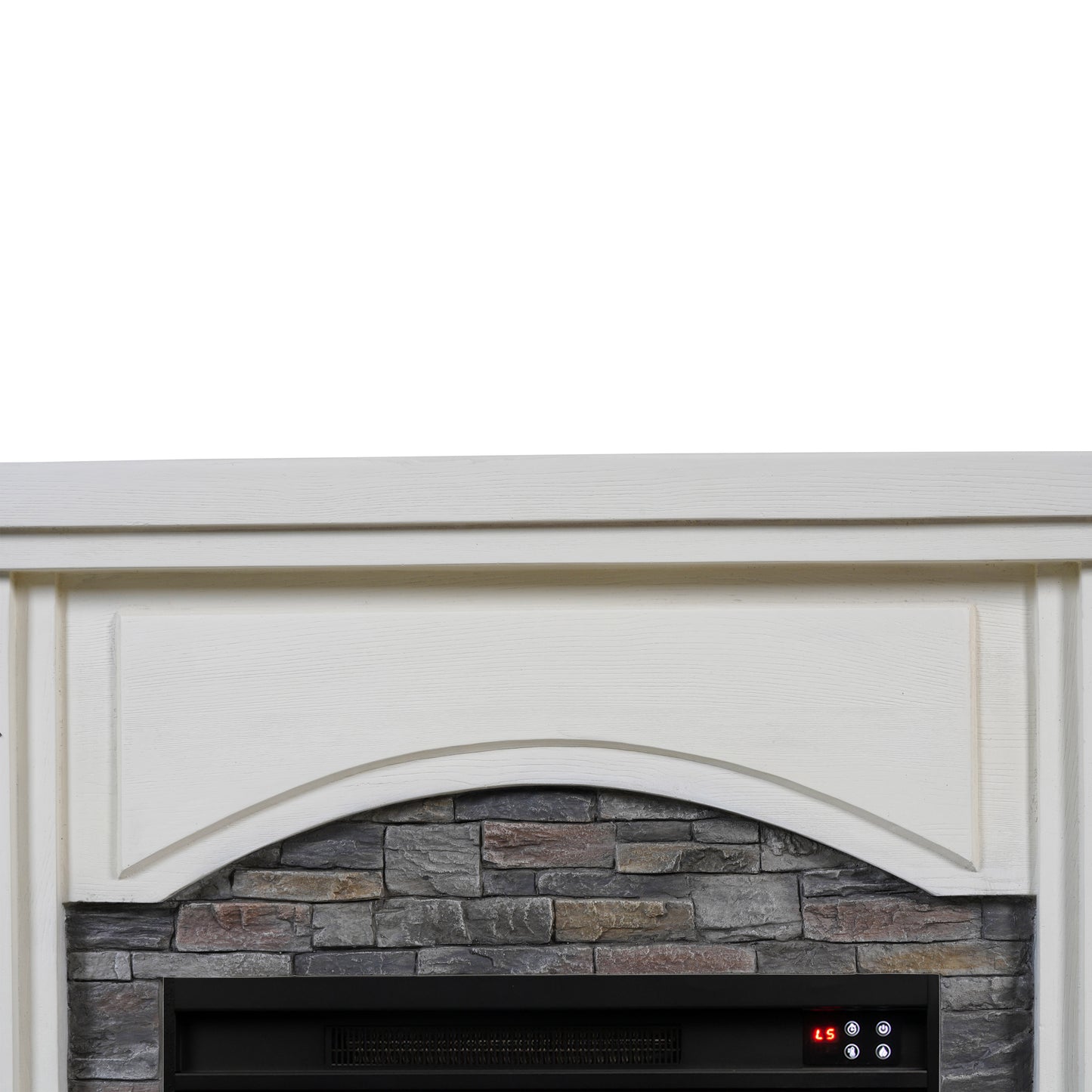 Festivo FFP23617 48" Electric Fireplace Mantel with Faux Brick-White