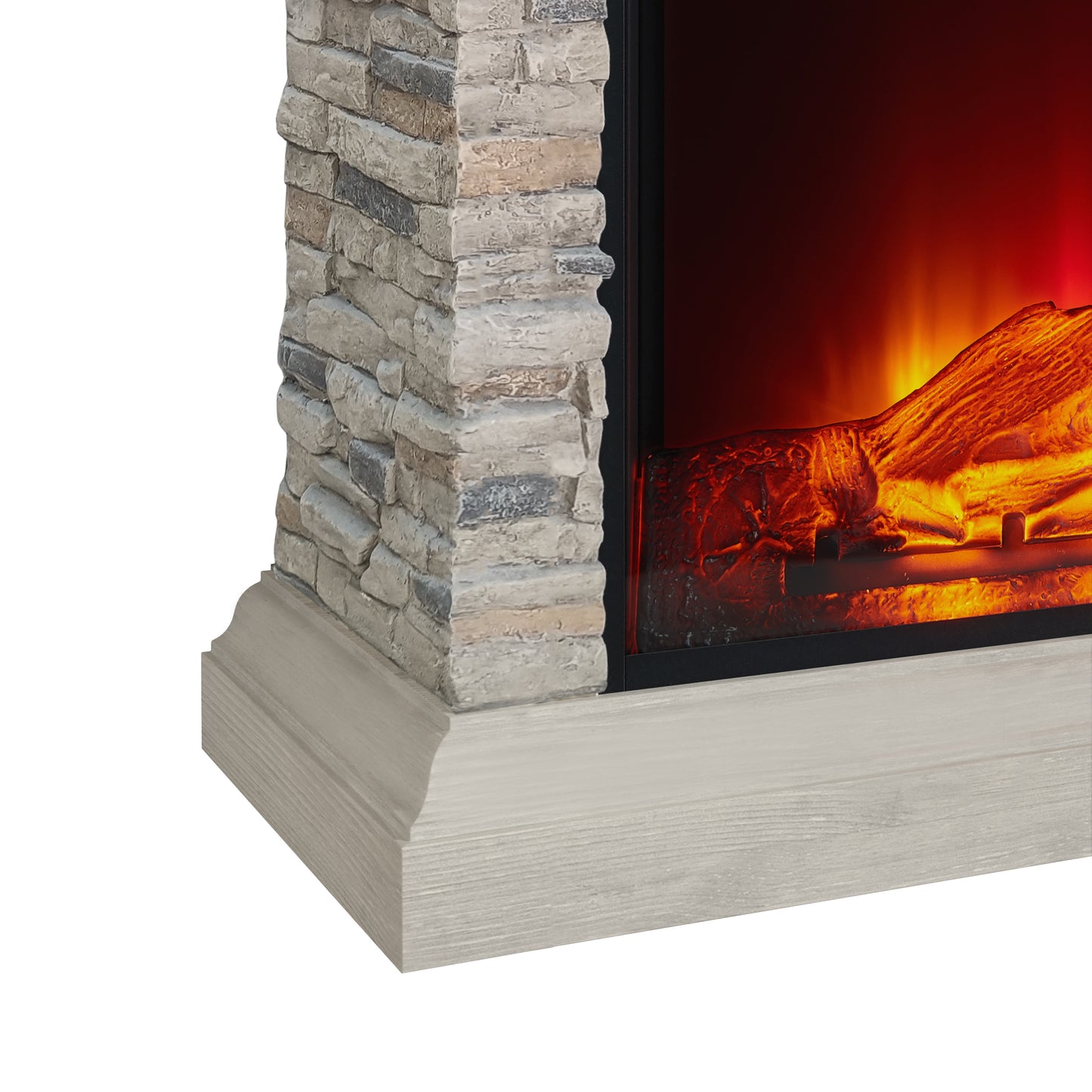 Festivo FFP24120 32" Electric Fireplace Mantel with Faux Brick-Grey