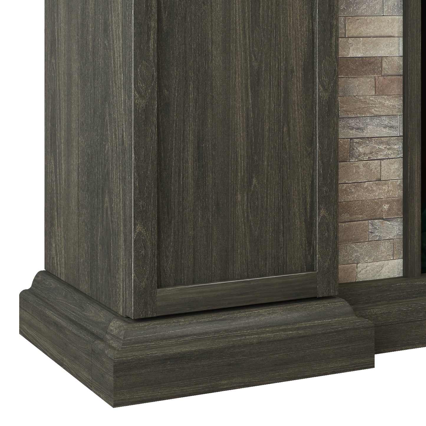 Festivo FFP24176 70" Electric Fireplace Mantel with Faux Brick-Brown