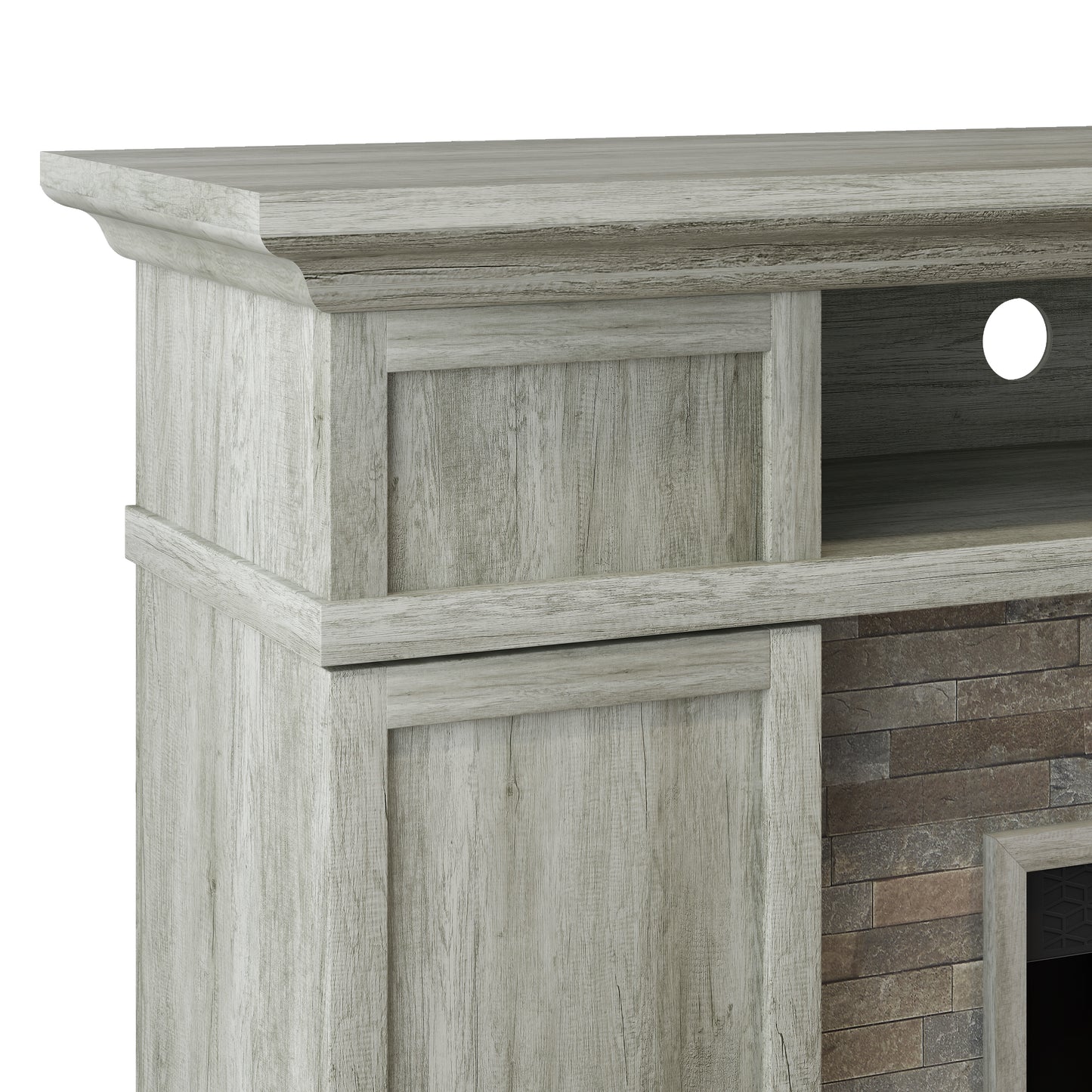 Festivo FFP24177 70" Electric Fireplace Mantel with Faux Brick-Grey