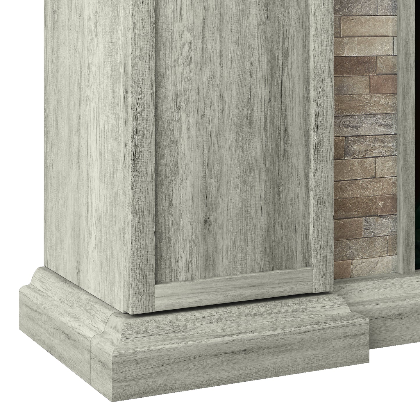 Festivo FFP24177 70" Electric Fireplace Mantel with Faux Brick-Grey