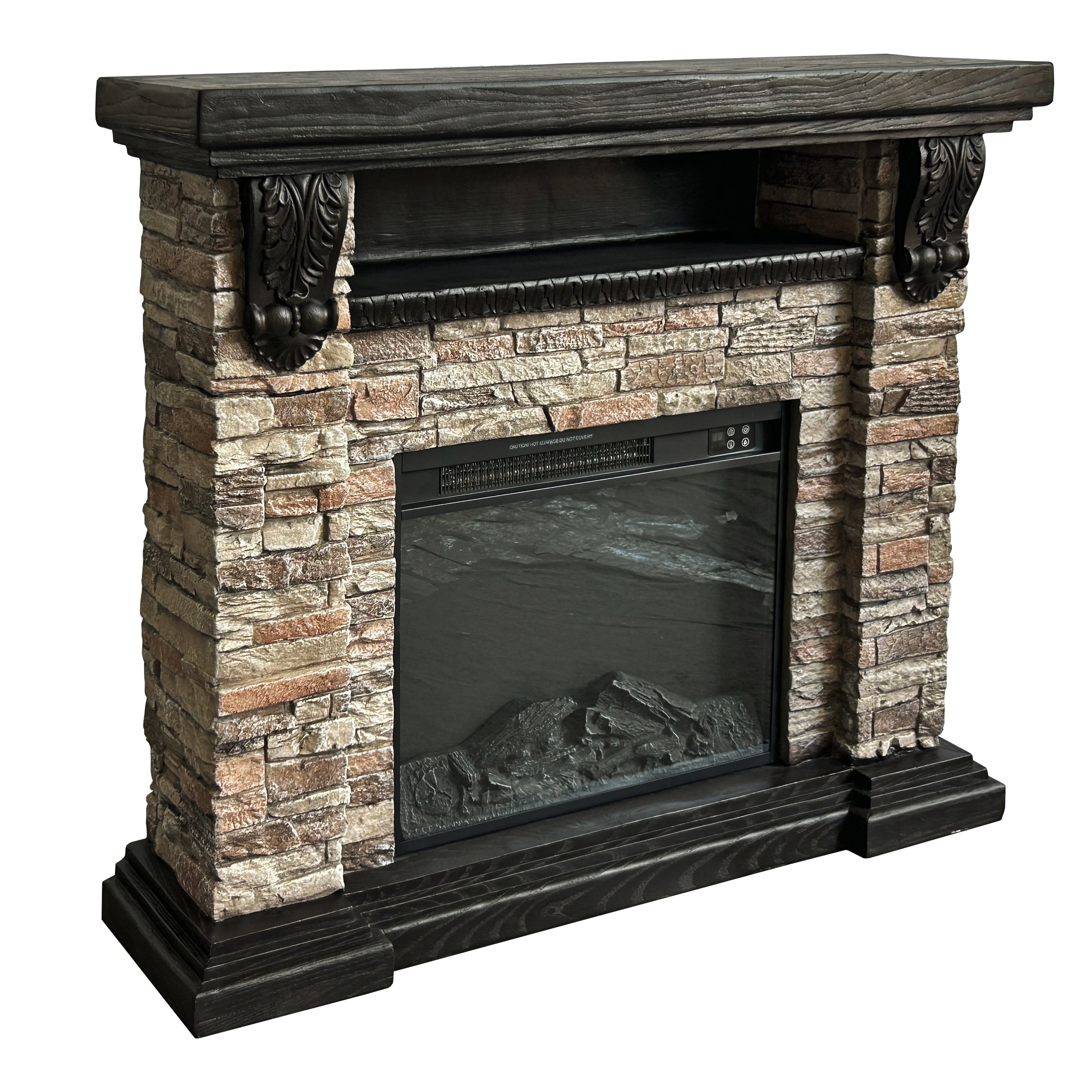 Festivo FFP25041 45" Electric Fireplace MGO Mantel with Faux Brick - Thumbnail 4