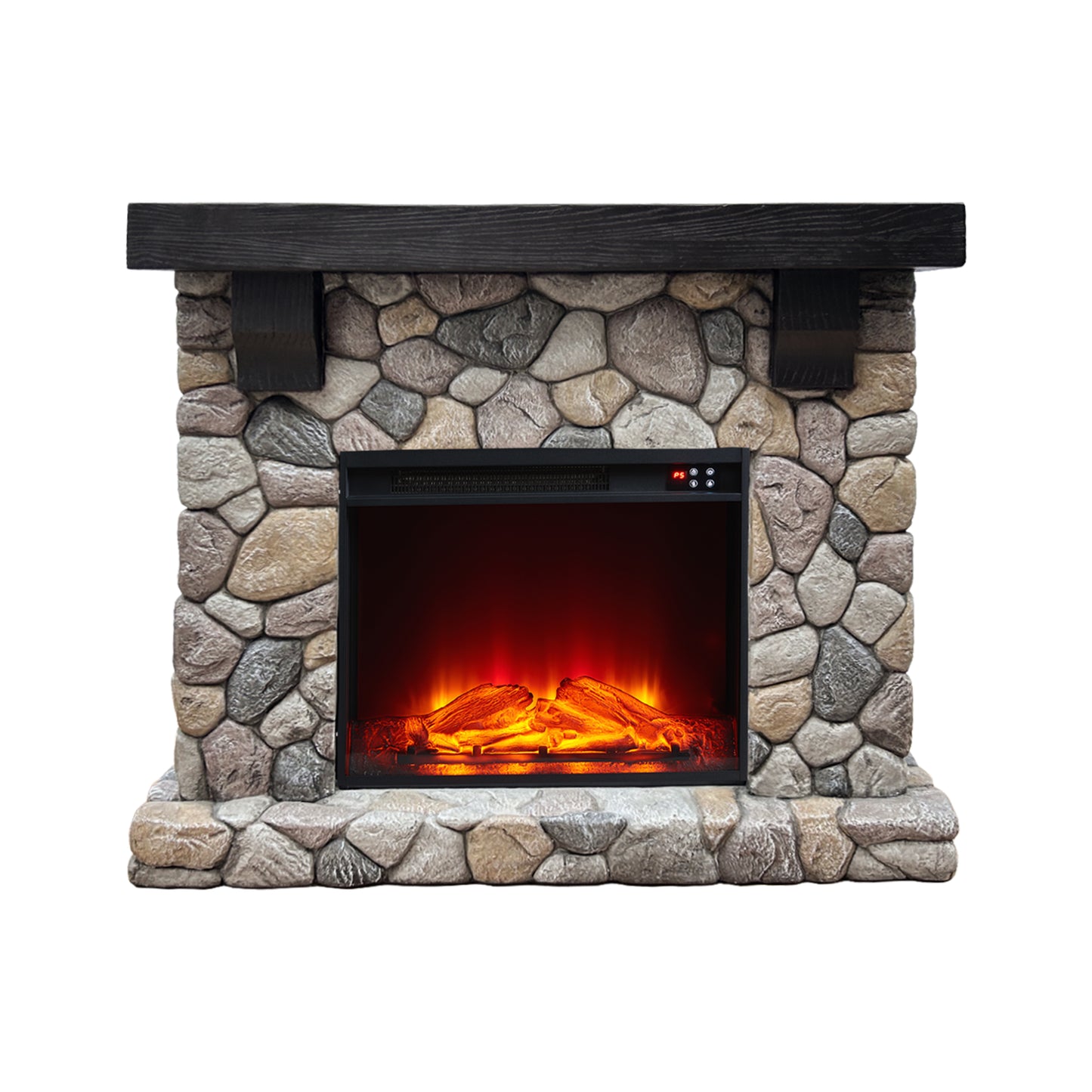 Festivo FFP25152 44" Electric Fireplace Mantel with Faux Brick-Tan