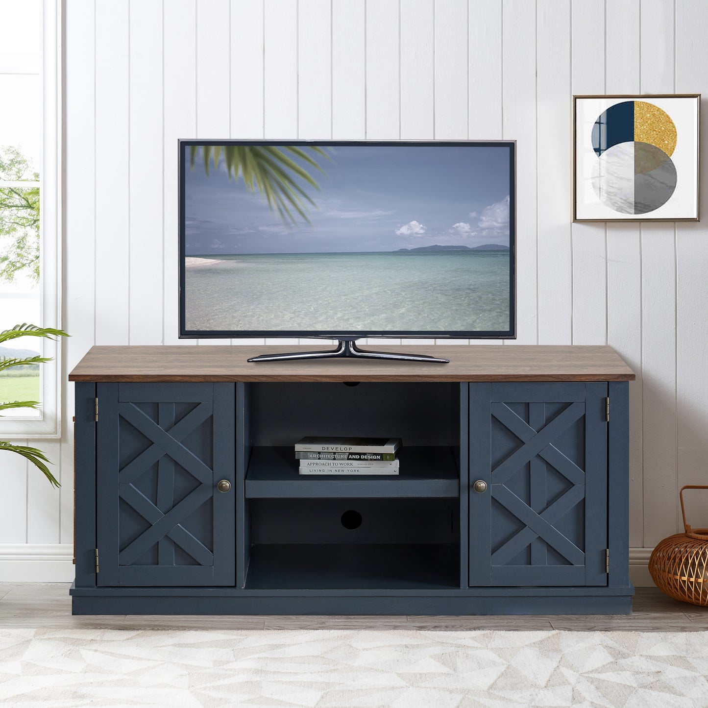 Festivo FTS20322 54" TV Stand-Navy