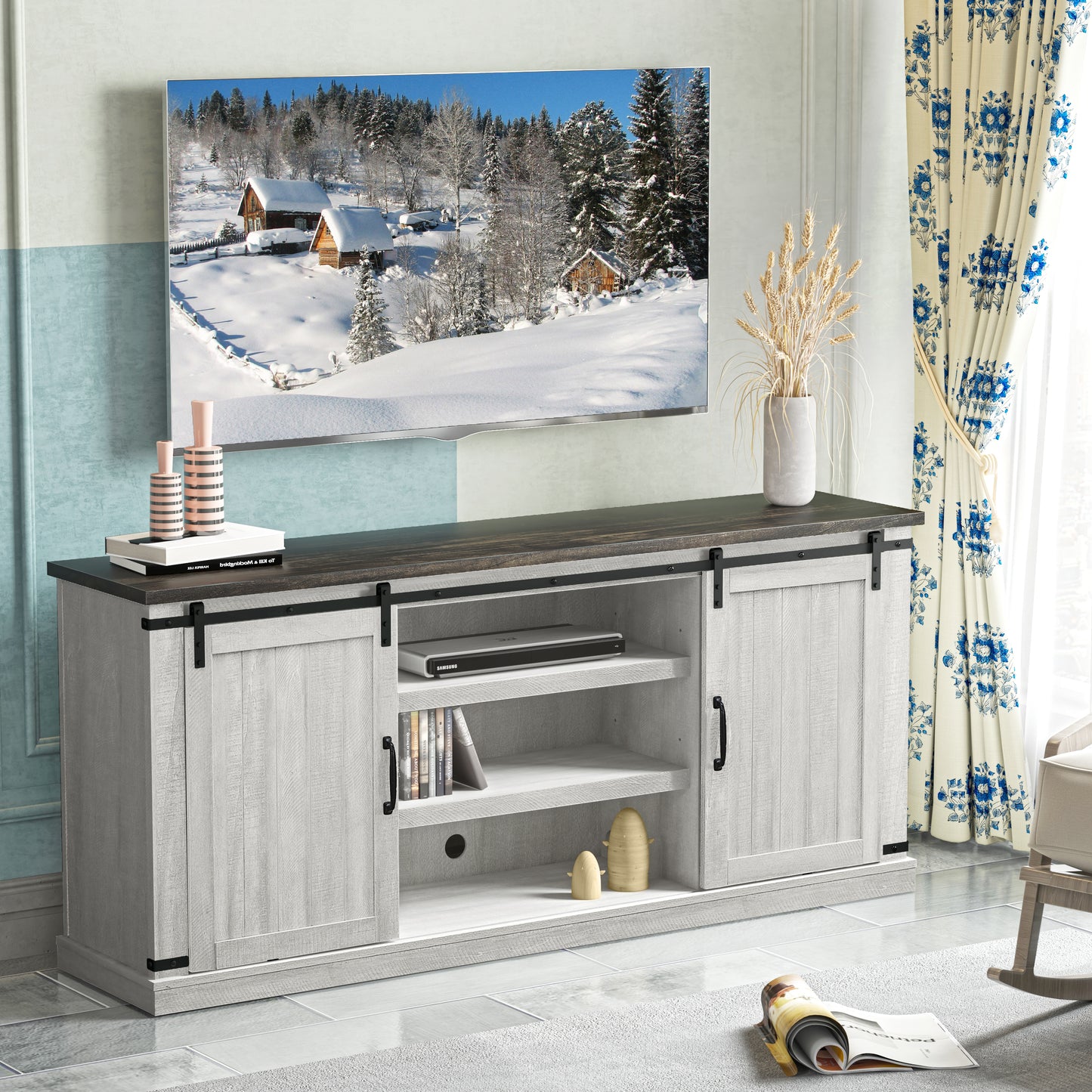 Festivo FTS20721 68" TV Stand-Offwhite