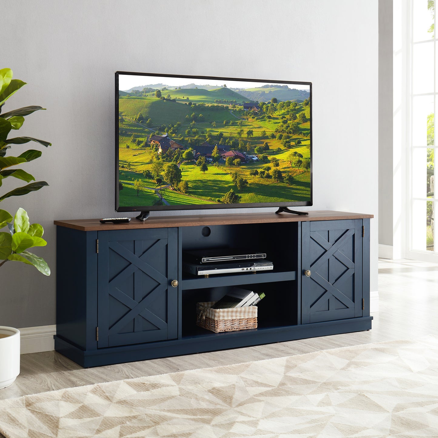 Festivo FTS21336 64" TV Stand-Navy