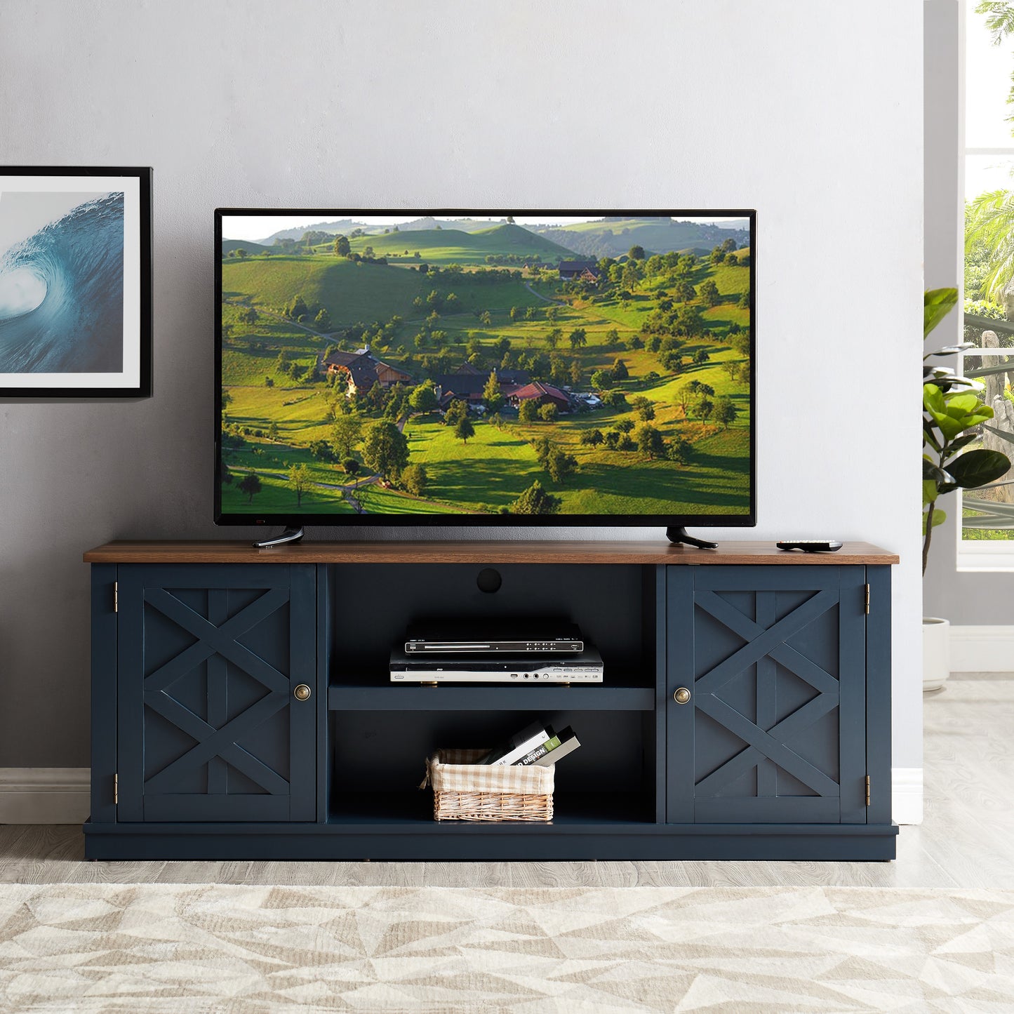 Festivo FTS21336 64" TV Stand-Navy