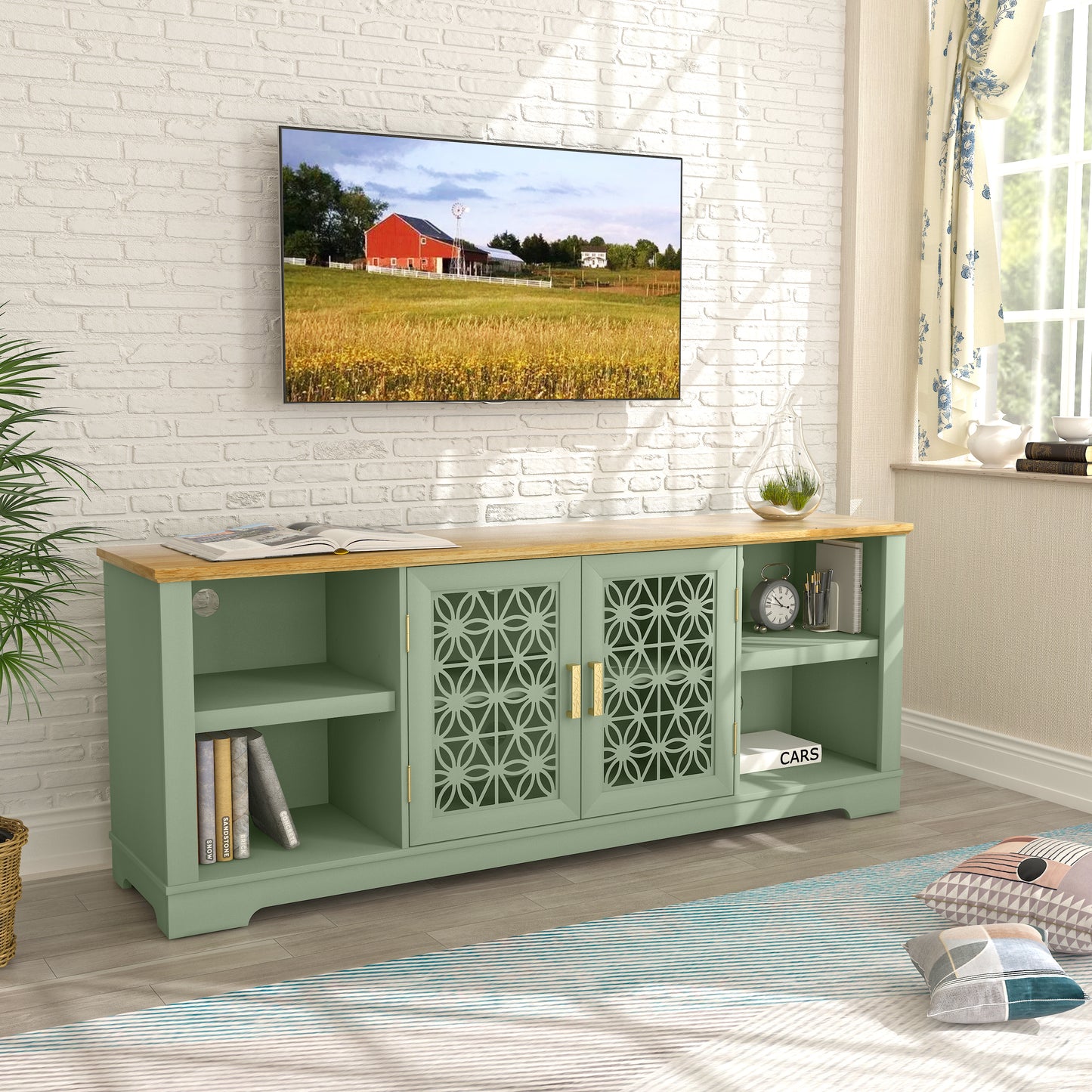 Festivo FTS21911 70" TV Stand-Green