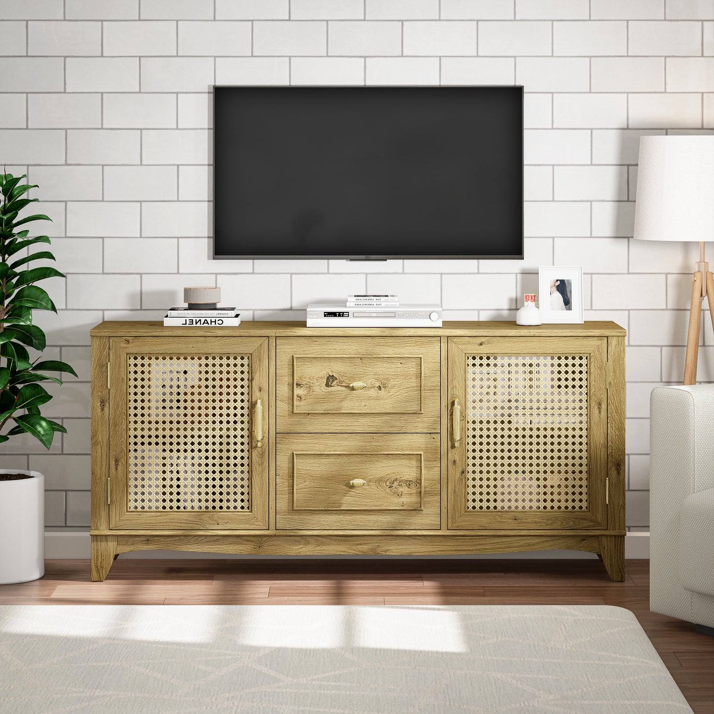 Festivo FTS22310 60" TV Stand-Beige