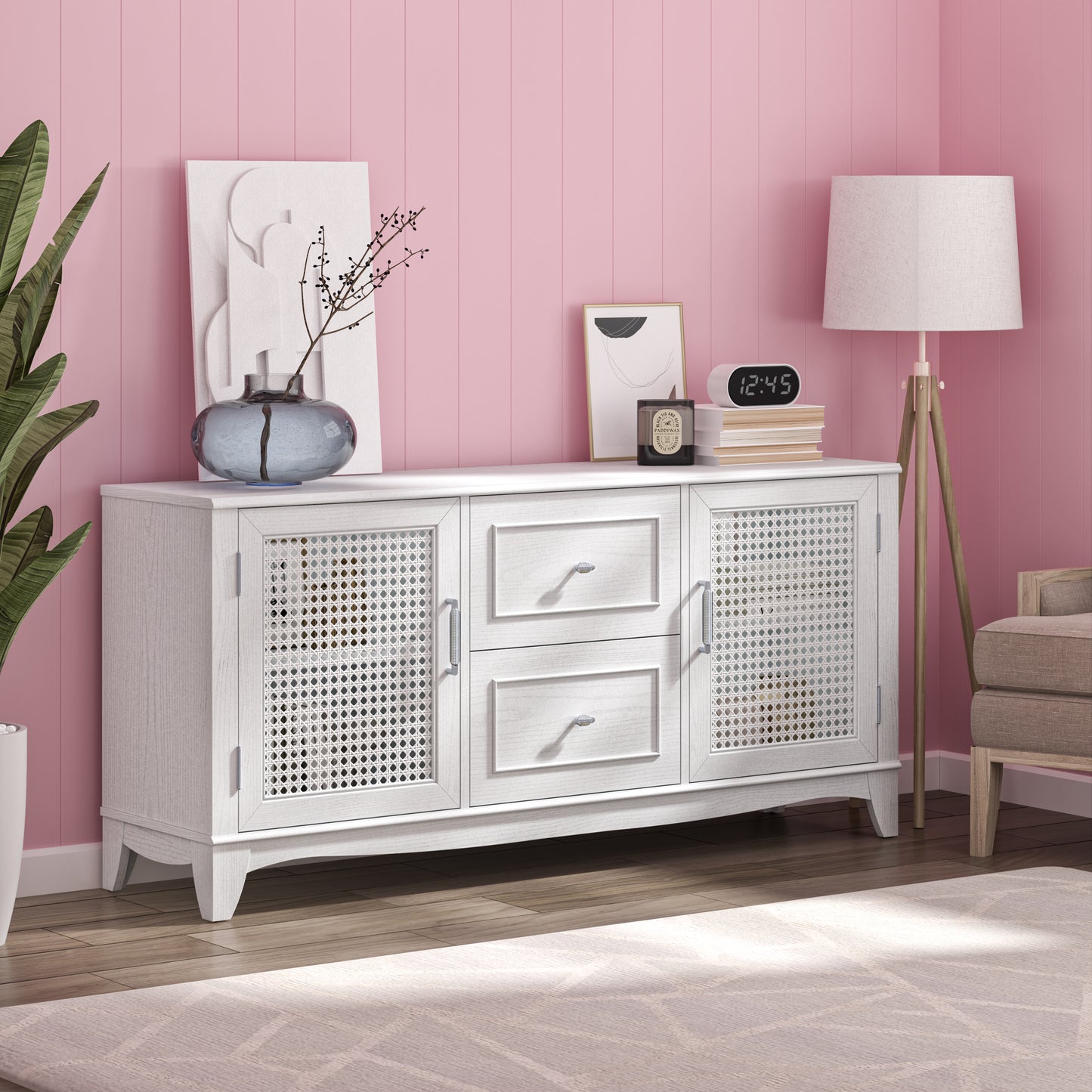 Festivo FTS22312 60" TV Stand-White