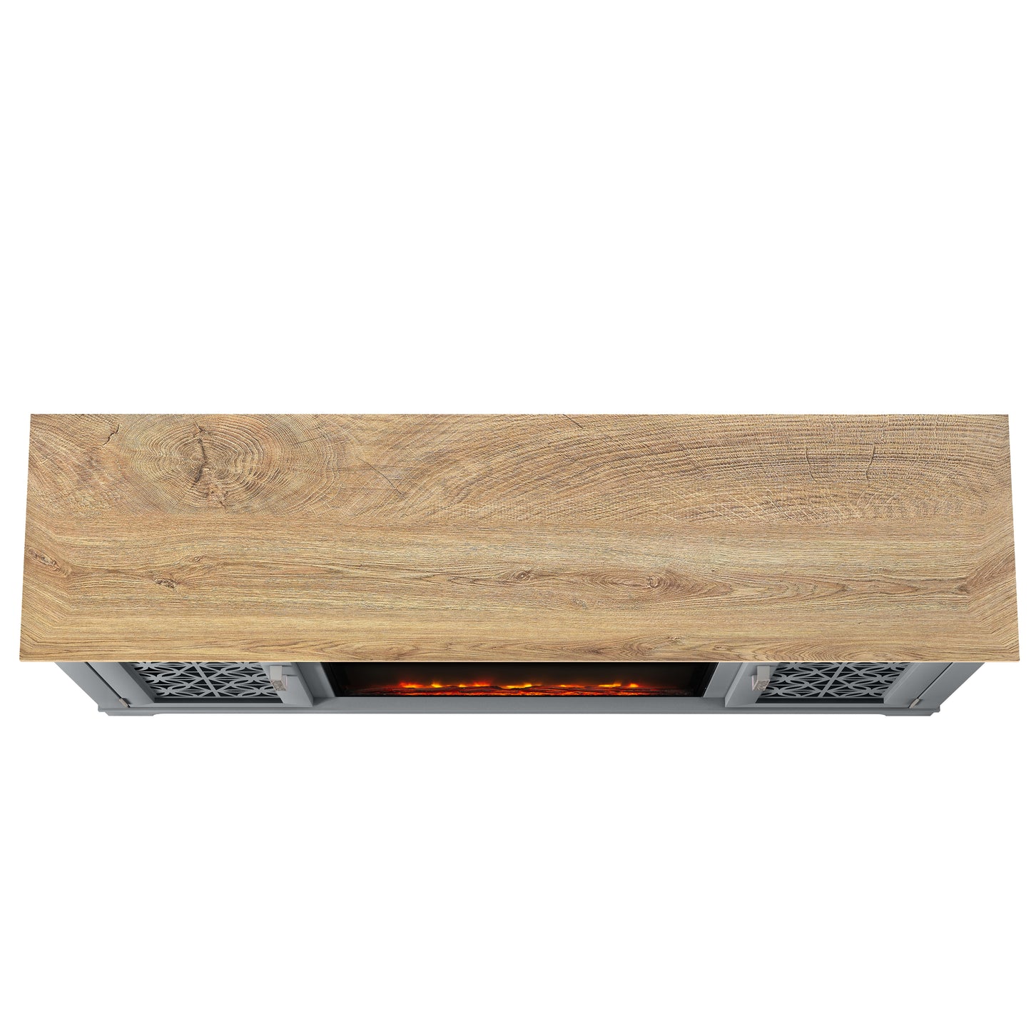 Festivo FTS23521 60" TV Stand with 26" Electric Fireplace-Grey