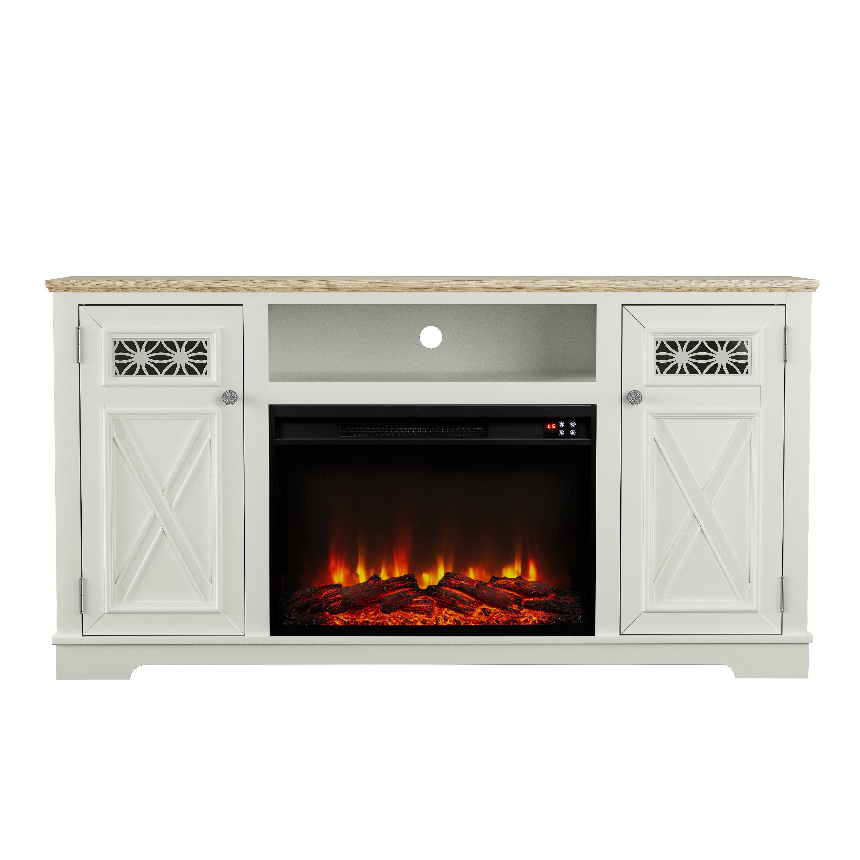 Festivo FTS24283 61" TV Stand with Electric Fireplace - Thumbnail 2