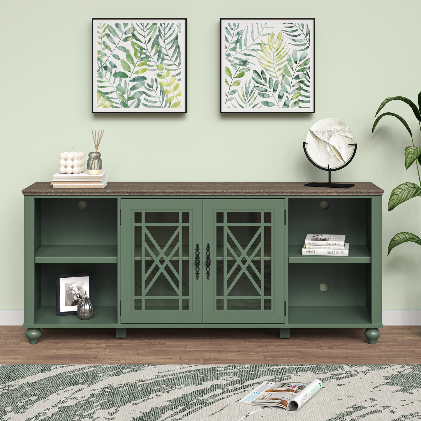 Festivo FTS24646 70" TV Stand-Green