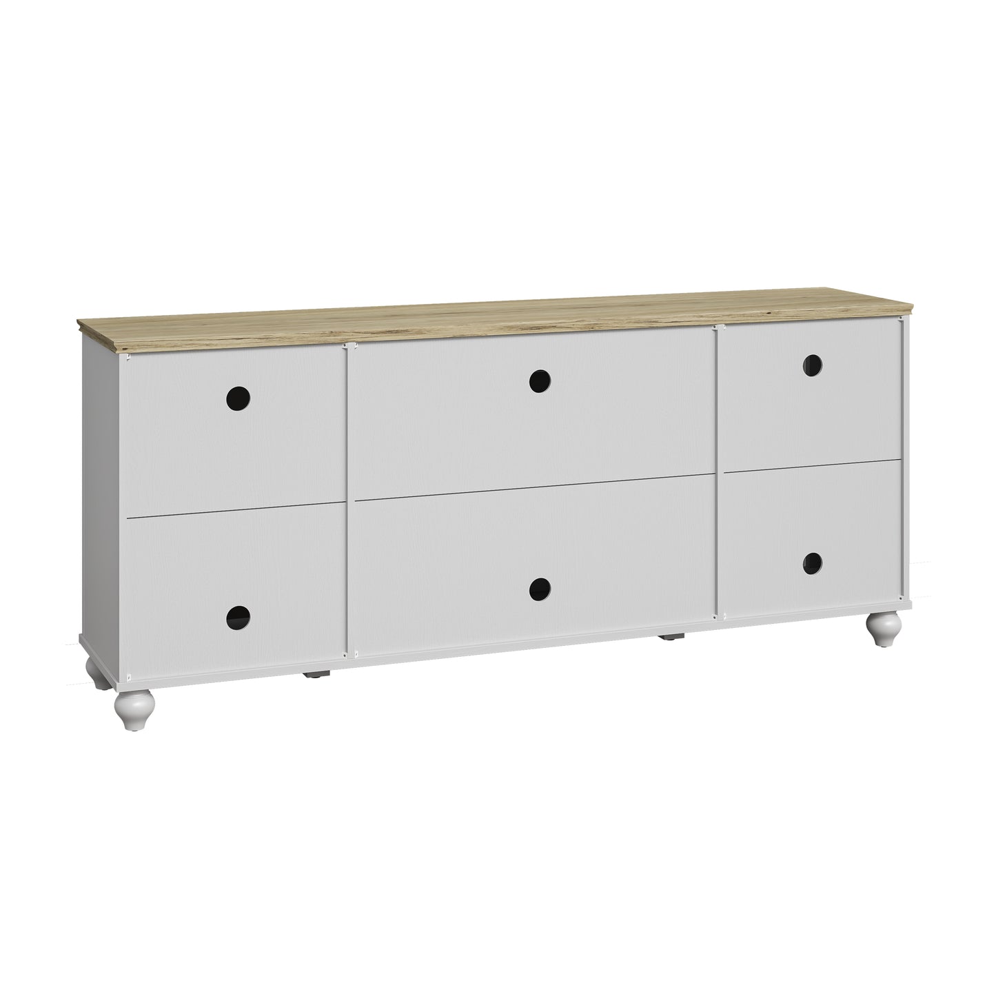 Festivo FTS24647 70" TV Stand-Grayish White