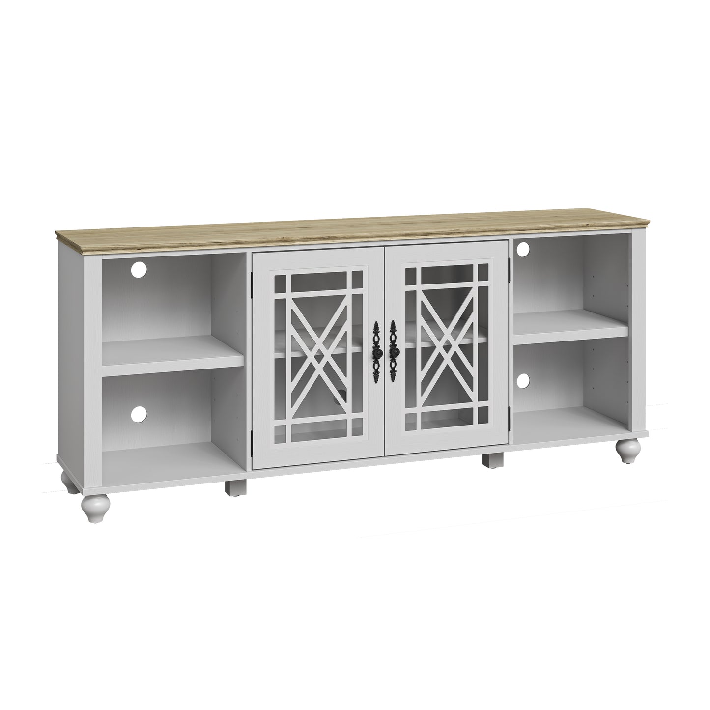Festivo FTS24647 70" TV Stand-Grayish White