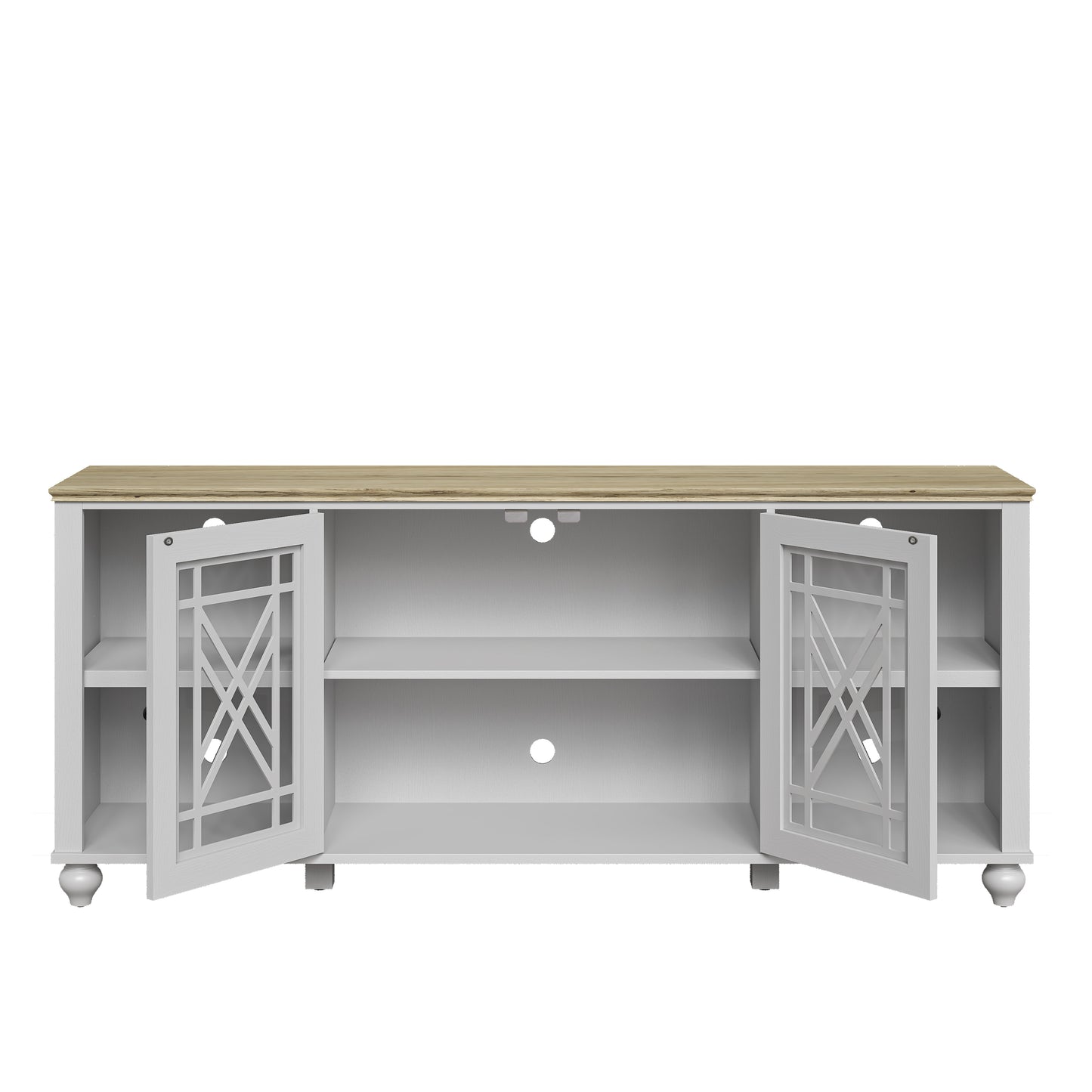Festivo FTS24647 70" TV Stand-Grayish White