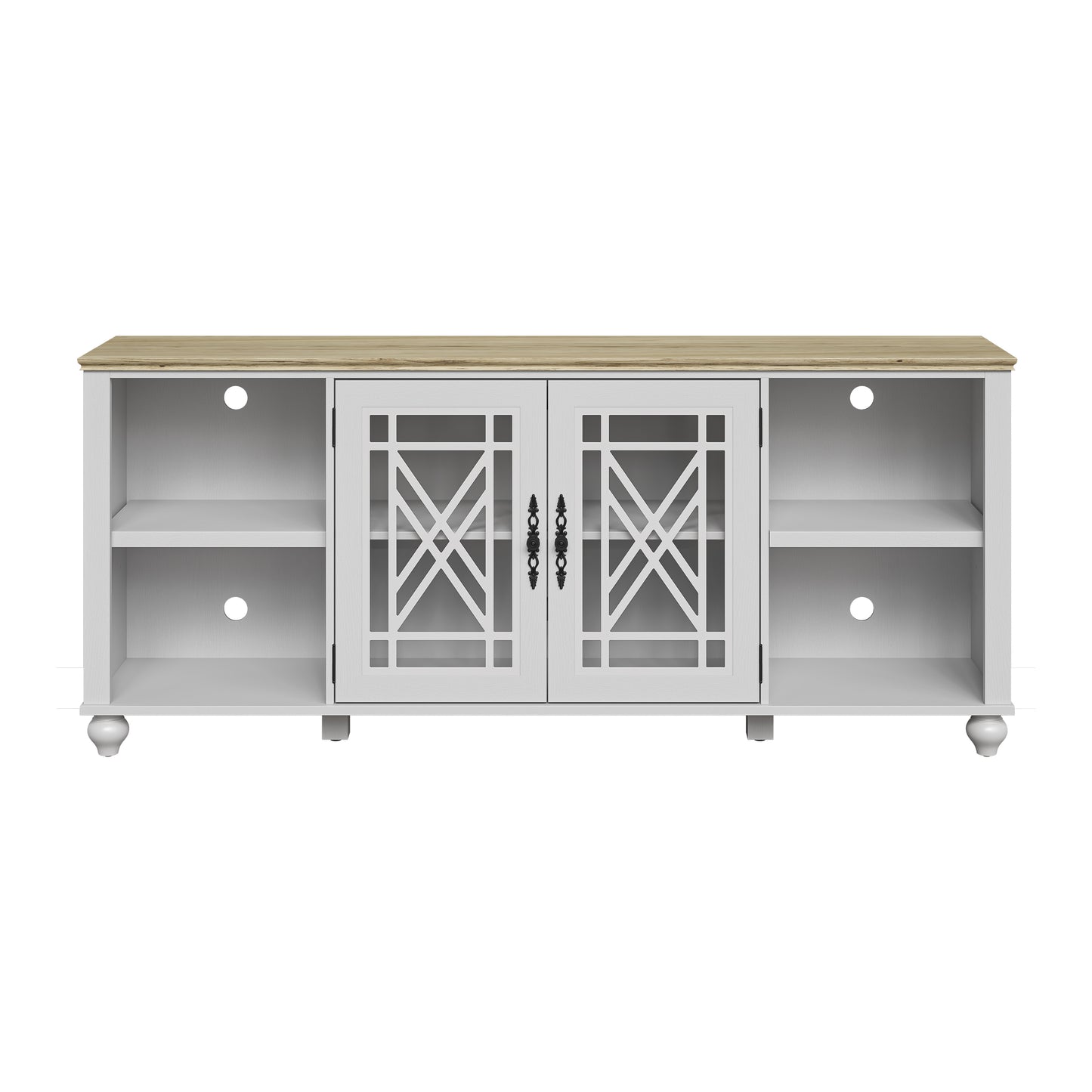 Festivo FTS24647 70" TV Stand-Grayish White