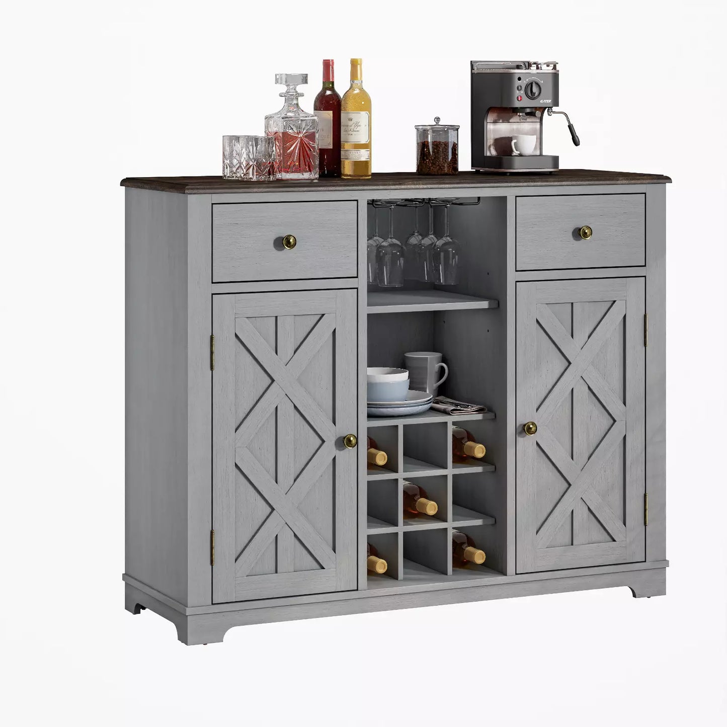 Festivo FWC20101 47" Wine Cabinet-Grey