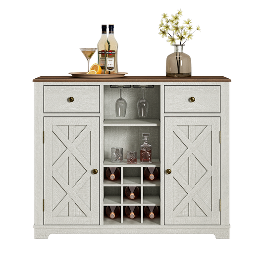 Festivo FWC20103 47" Wine Cabinet-Offwhite