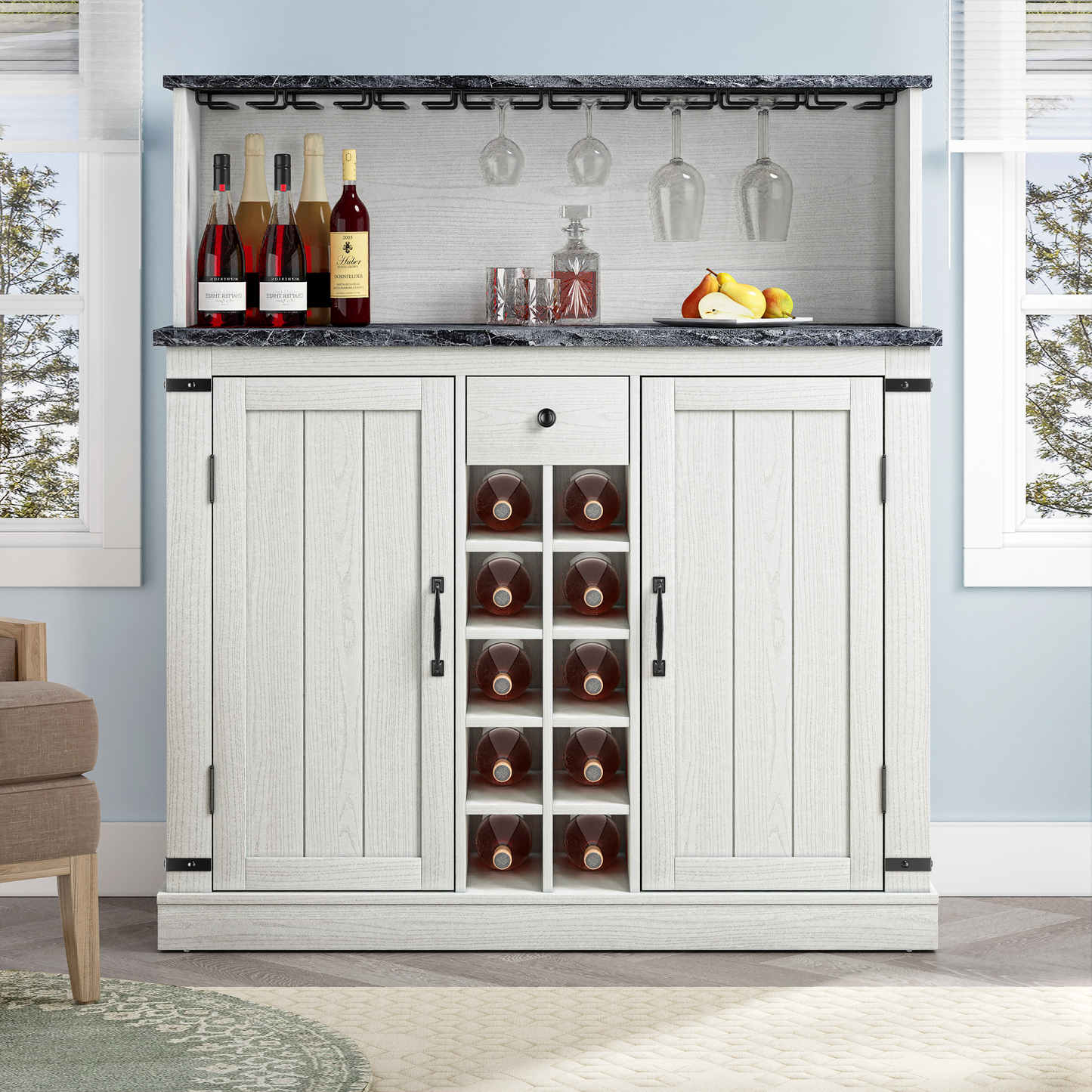 Festivo FWC21178 47" Wine Cabinet-White