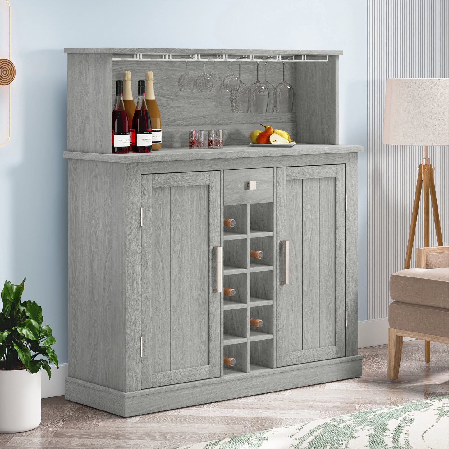 Festivo FWC21179 47" Wine Cabinet-Grey