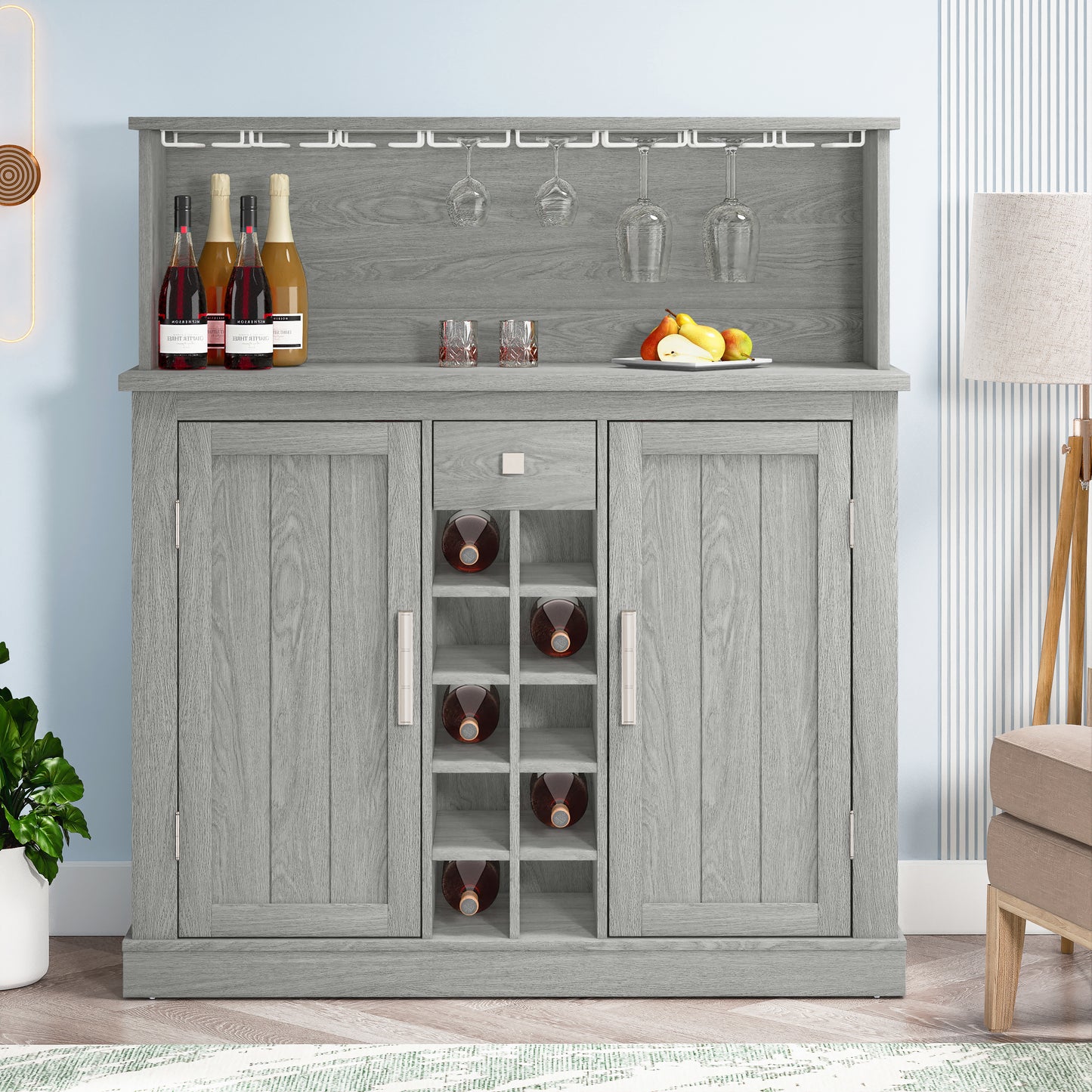 Festivo FWC21179 47" Wine Cabinet-Grey