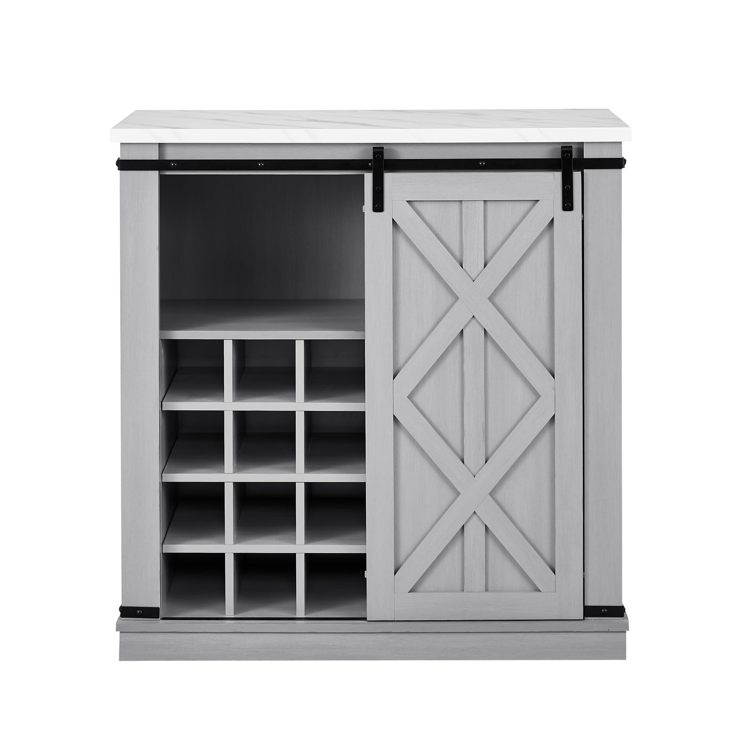 Festivo FWC21192 37" Wine Cabinet-OffWhite